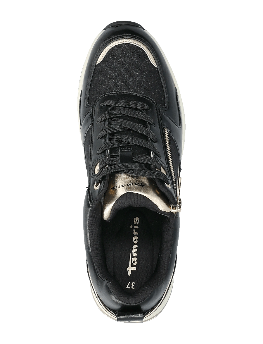Tamaris - Women Lace-up - lave sneakers - black/gold - 3