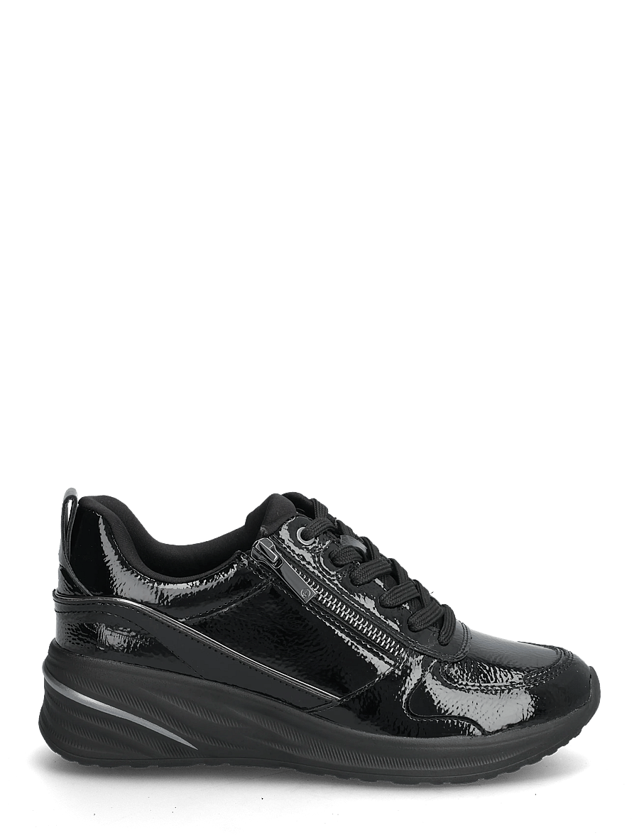 Tamaris - Women Lace-up - low tops - black patent - 1