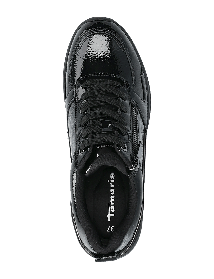 Tamaris - Women Lace-up - low tops - black patent - 3
