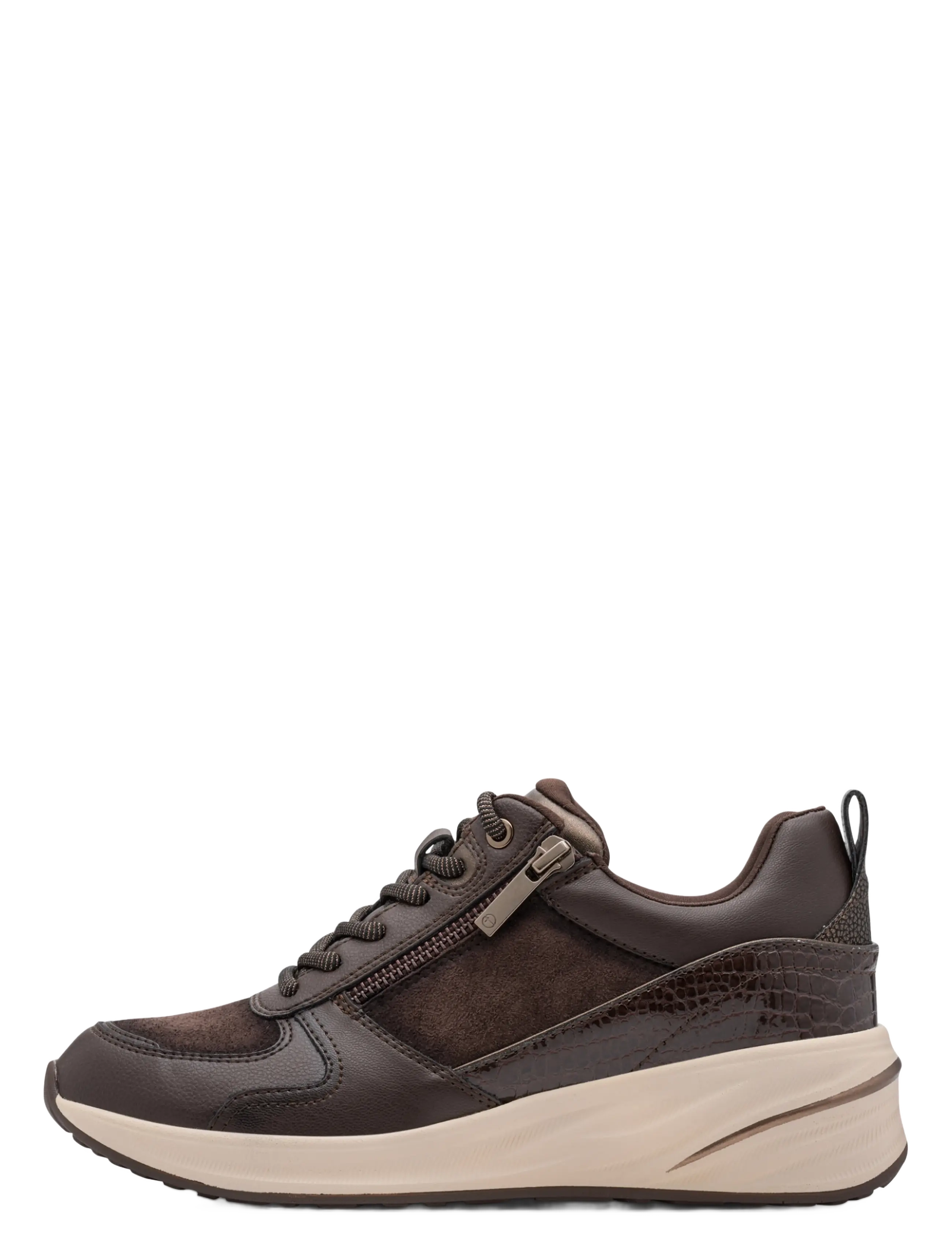 Tamaris - Women Lace-up - lave sneakers - mocca comb - 1