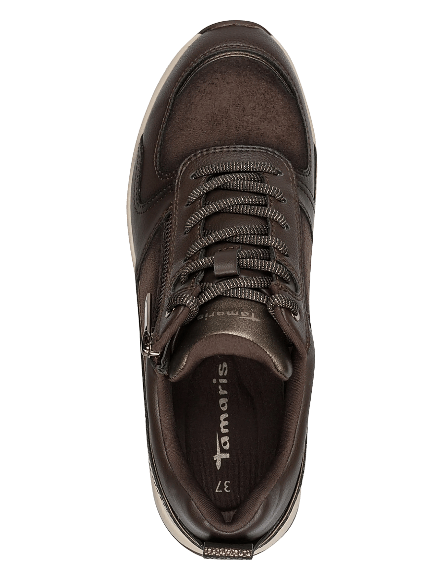 Tamaris - Women Lace-up - niedrige sneaker - mocca comb - 4