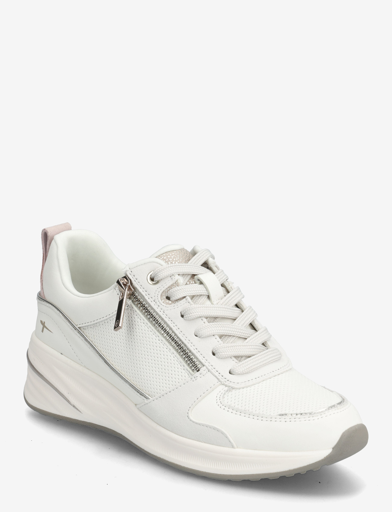 Tamaris - Women Lace-up - low top sneakers - white leather - 0