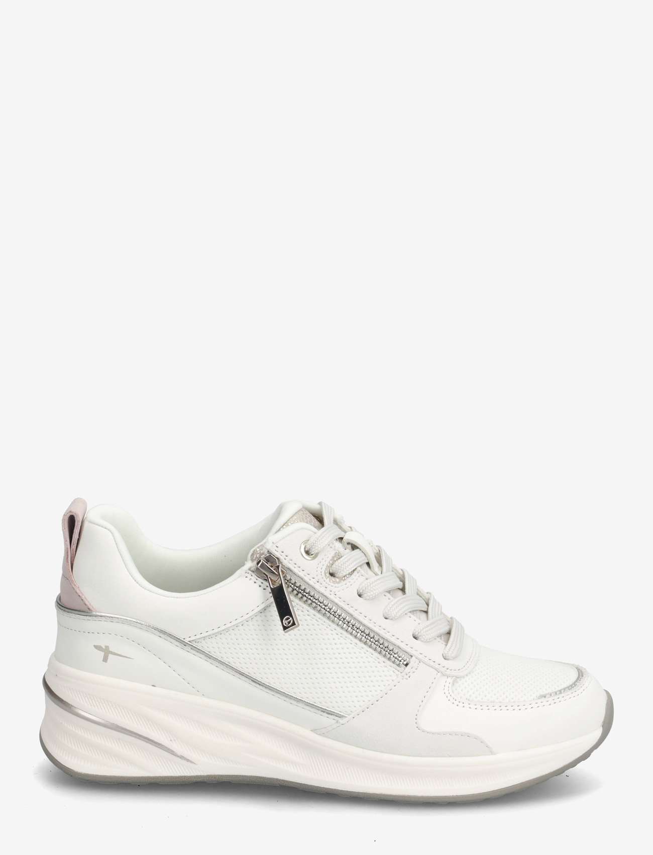 Tamaris - Women Lace-up - low top sneakers - white leather - 1