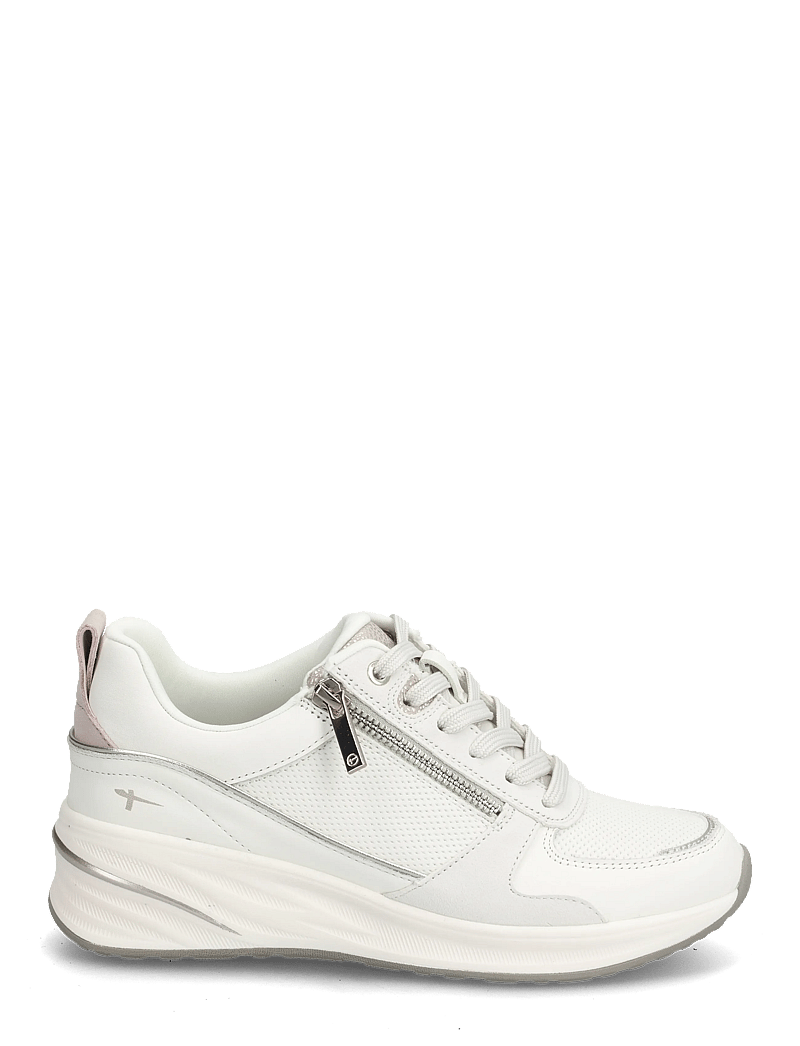 Tamaris - Women Lace-up - low top sneakers - white leather - 1