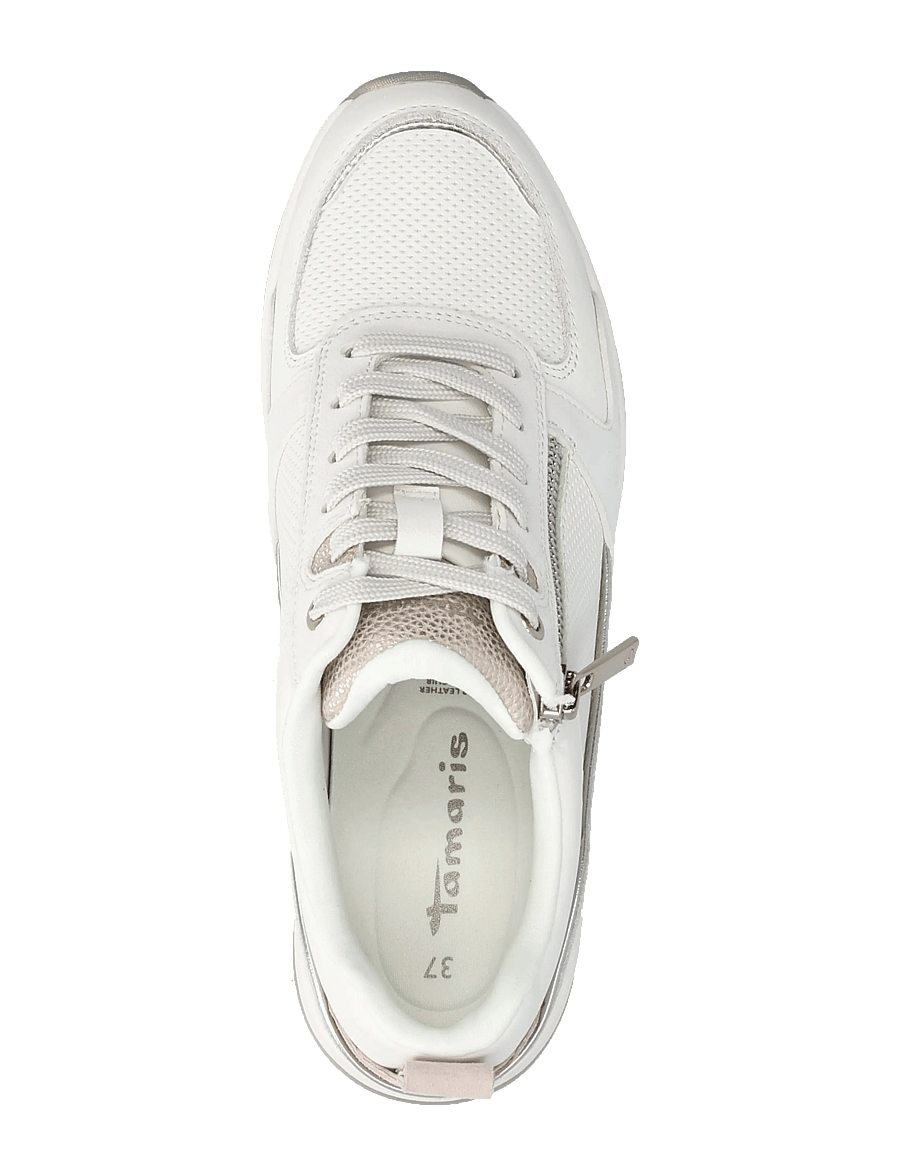Tamaris - Women Lace-up - confirmation - white leather - 3