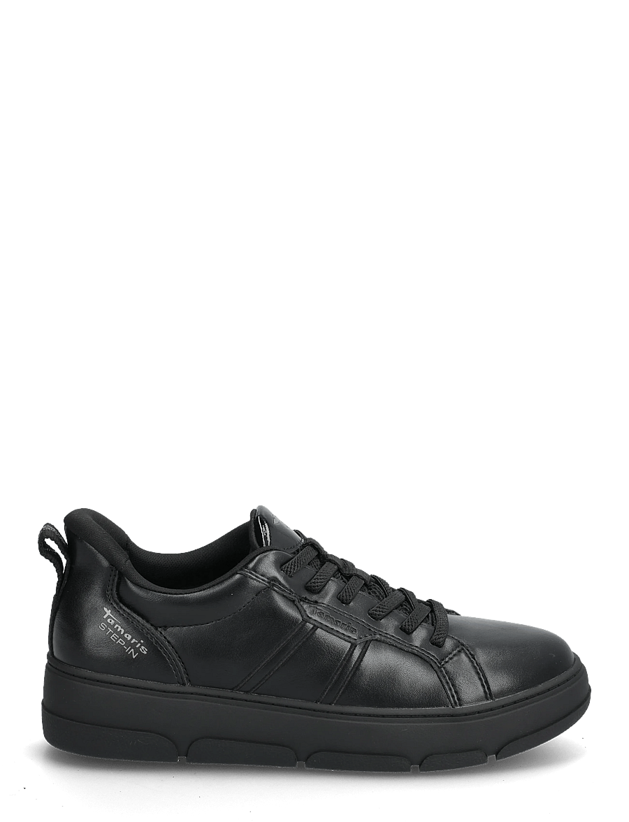 Tamaris - Women Lace-up - matalavartiset tennarit - black uni - 1