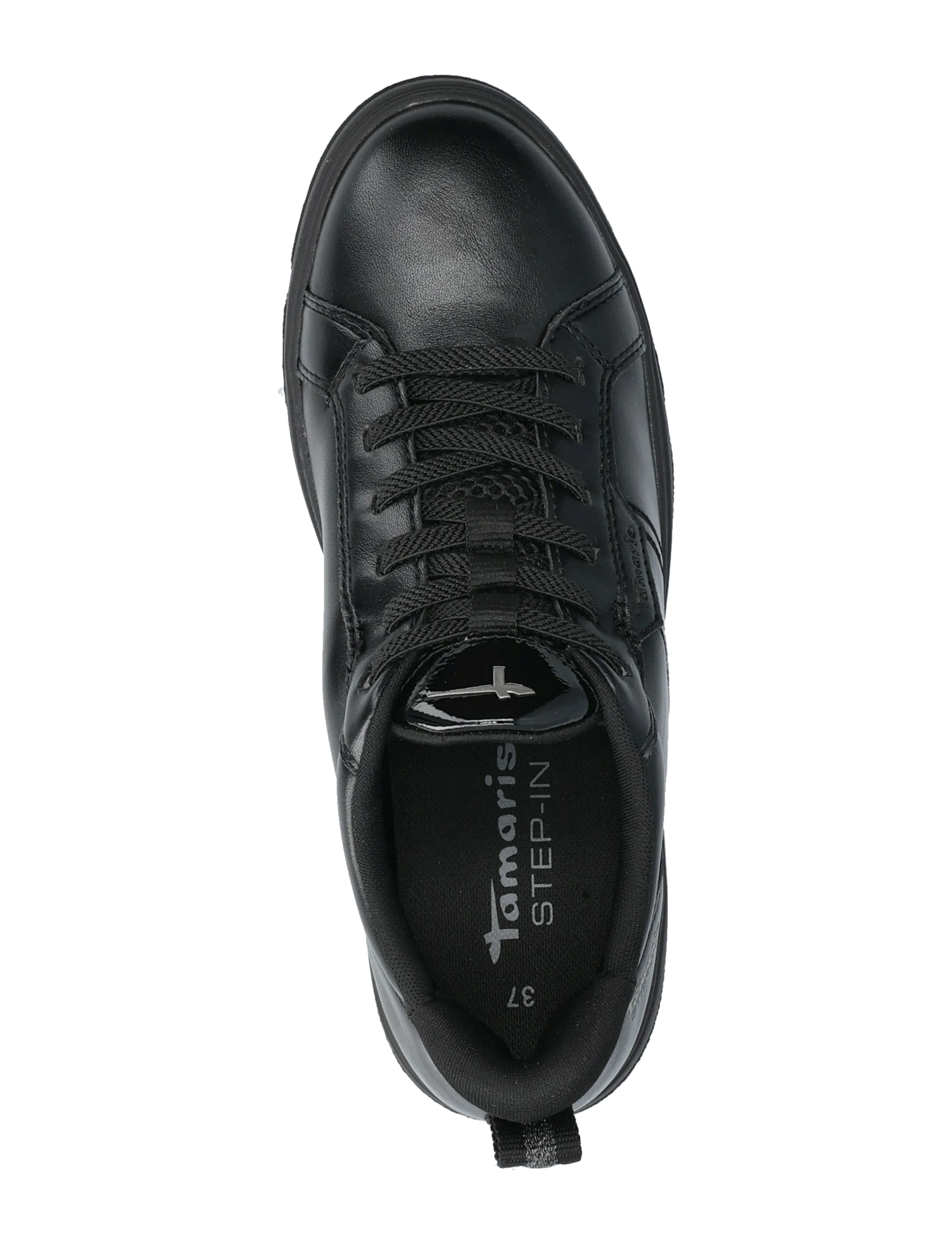 Tamaris - Women Lace-up - matalavartiset tennarit - black uni - 3