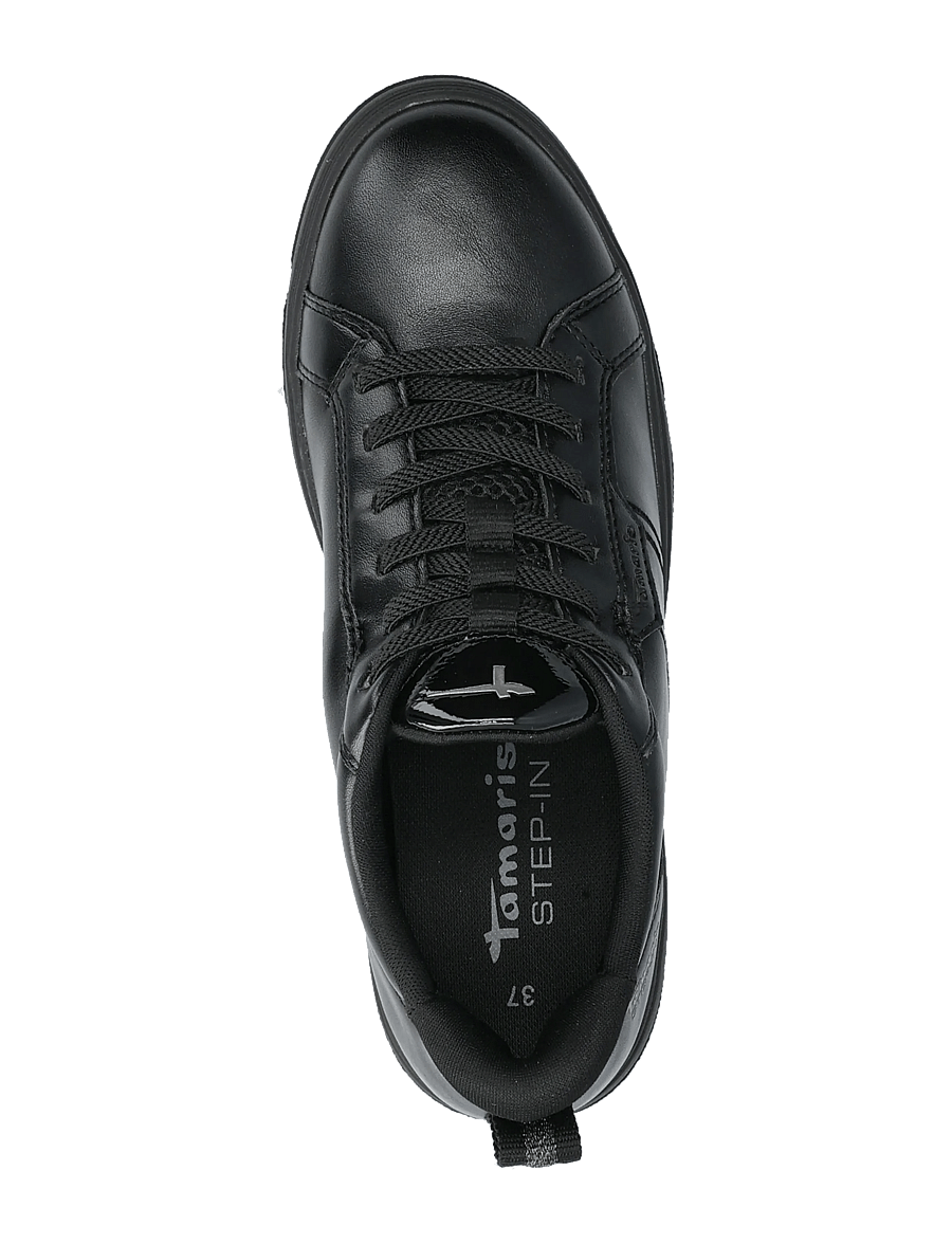 Tamaris - Women Lace-up - matalavartiset tennarit - black uni - 3