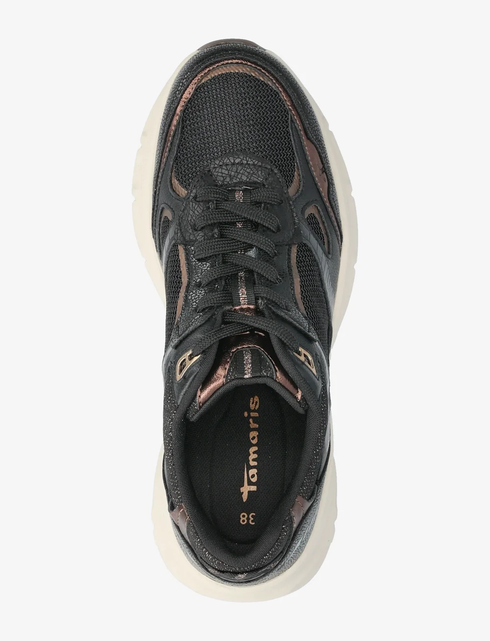 Tamaris - Women Lace-up - chunky sneakers - black/bronce - 3