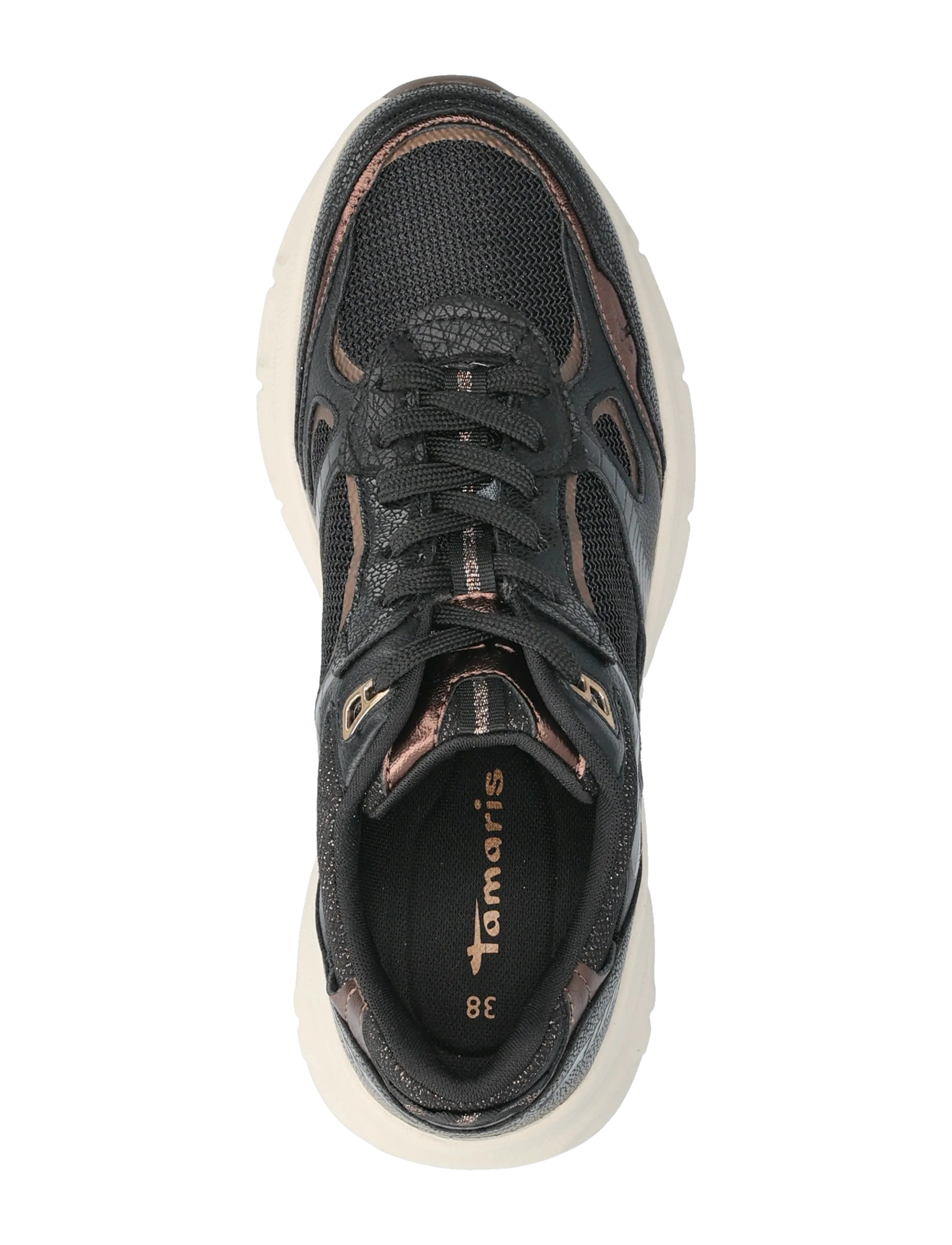 Tamaris - Women Lace-up - chunky sneakers - black/bronce - 3