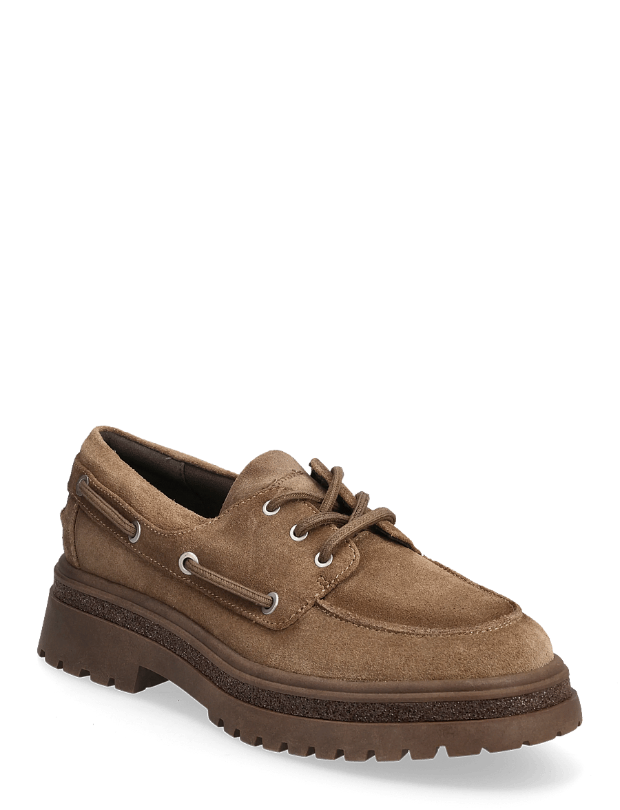 Tamaris - Women Lace-up - seglarskor - camel - 0