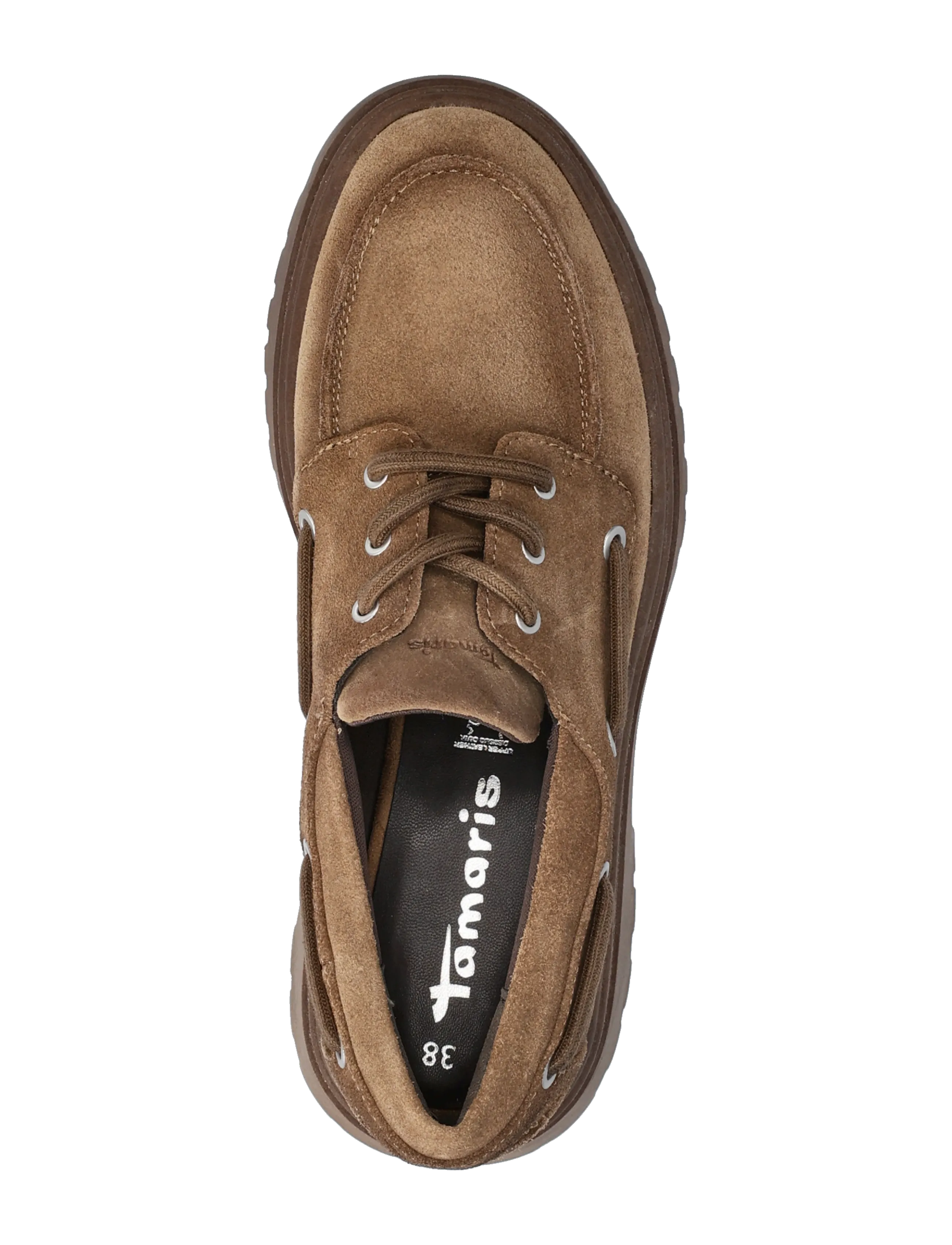 Tamaris - Women Lace-up - seglarskor - camel - 3
