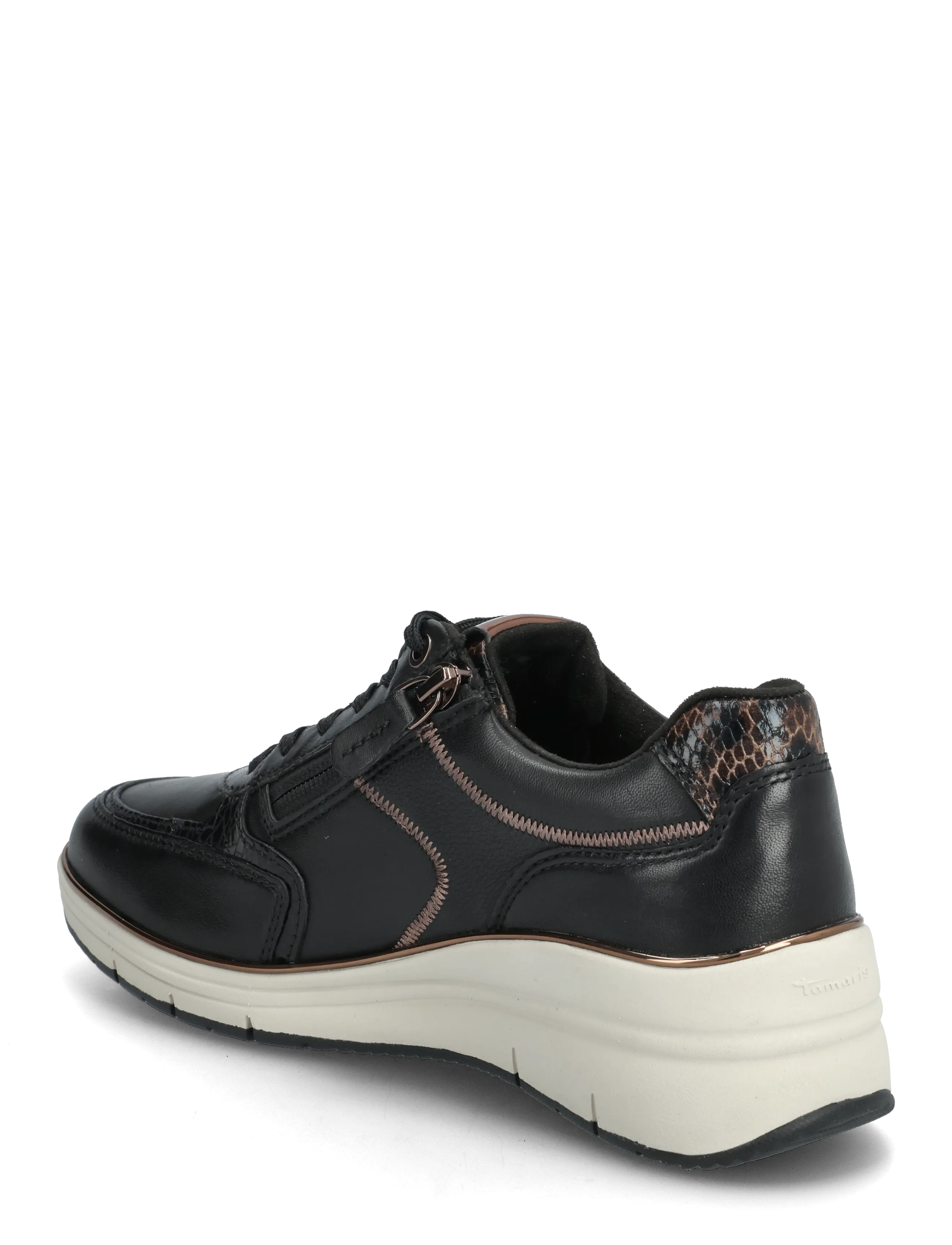 Tamaris - Women Lace-up - lave sneakers - black comb - 2