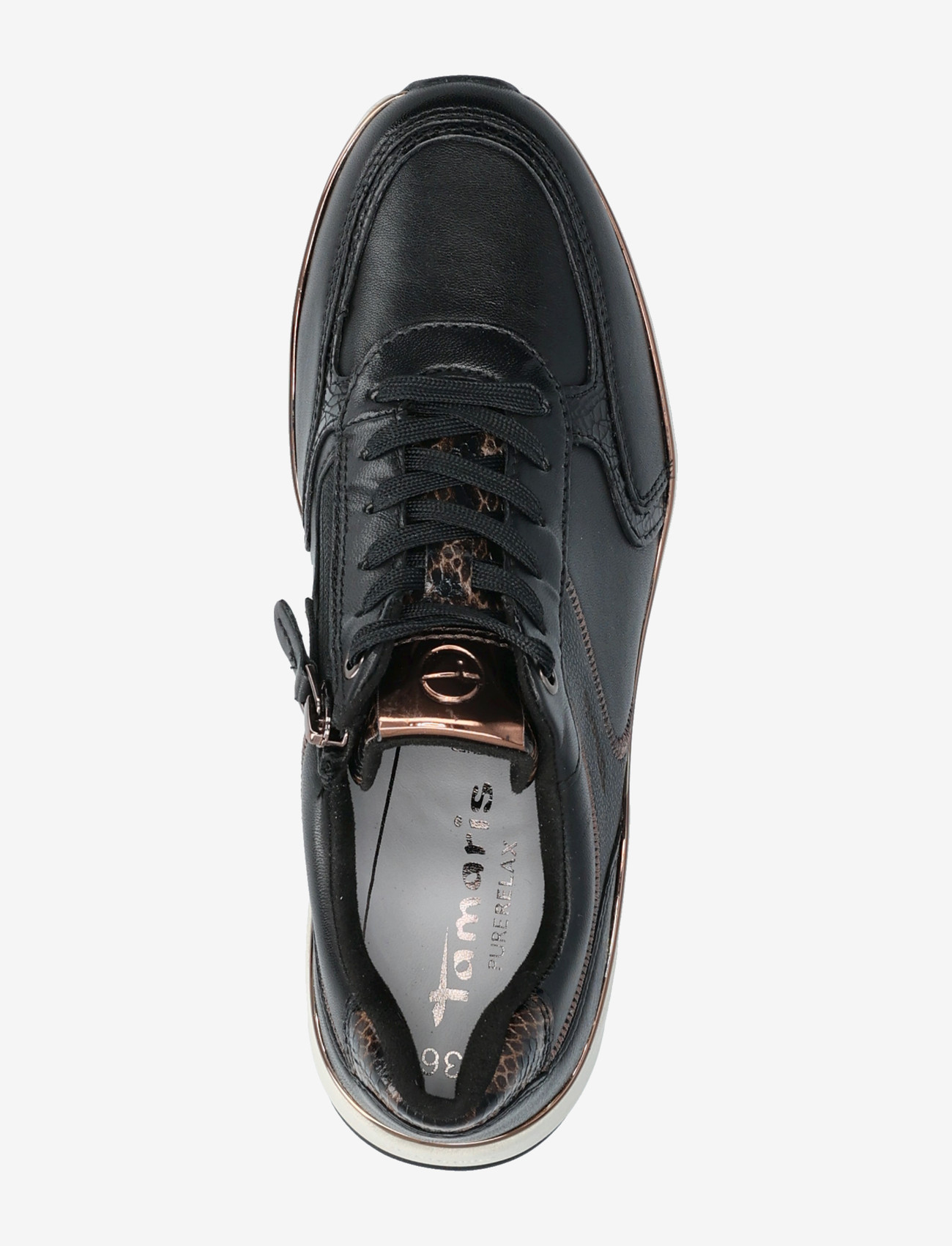 Tamaris - Women Lace-up - lave sneakers - black comb - 3