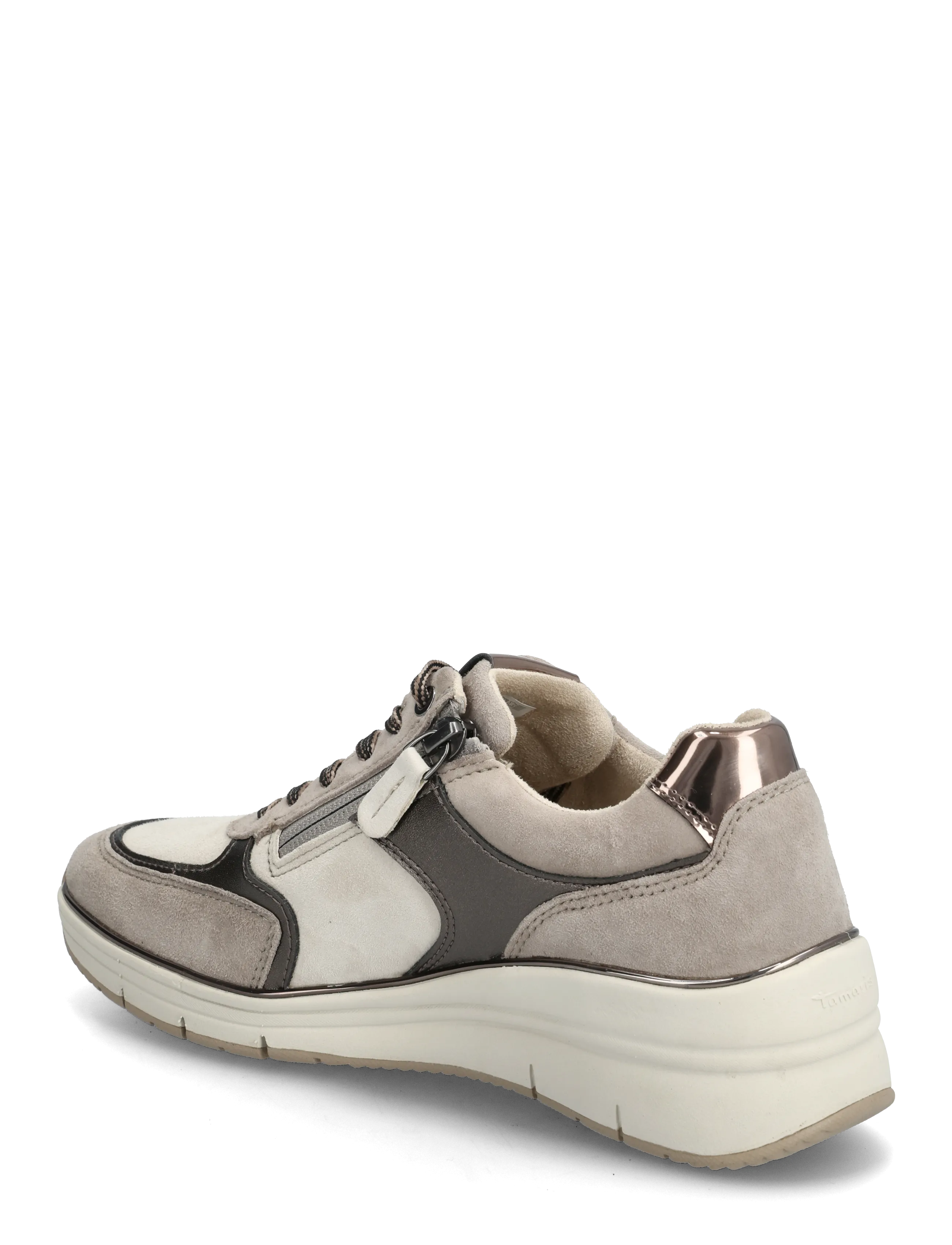 Tamaris - Women Lace-up - lágir strigaskór - taupe comb - 2