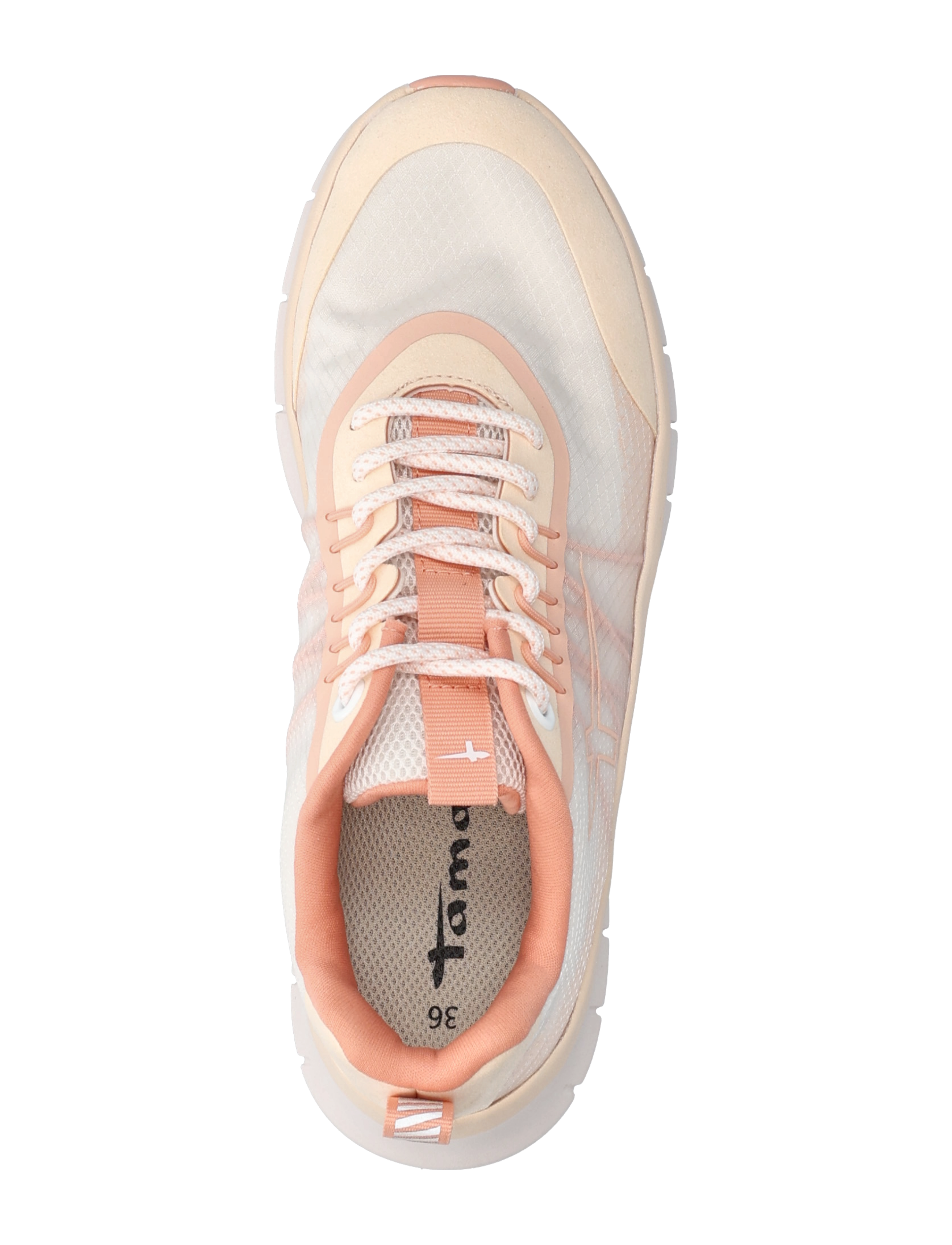 Tamaris - Women Lace-up - lágir strigaskór - peach - 3