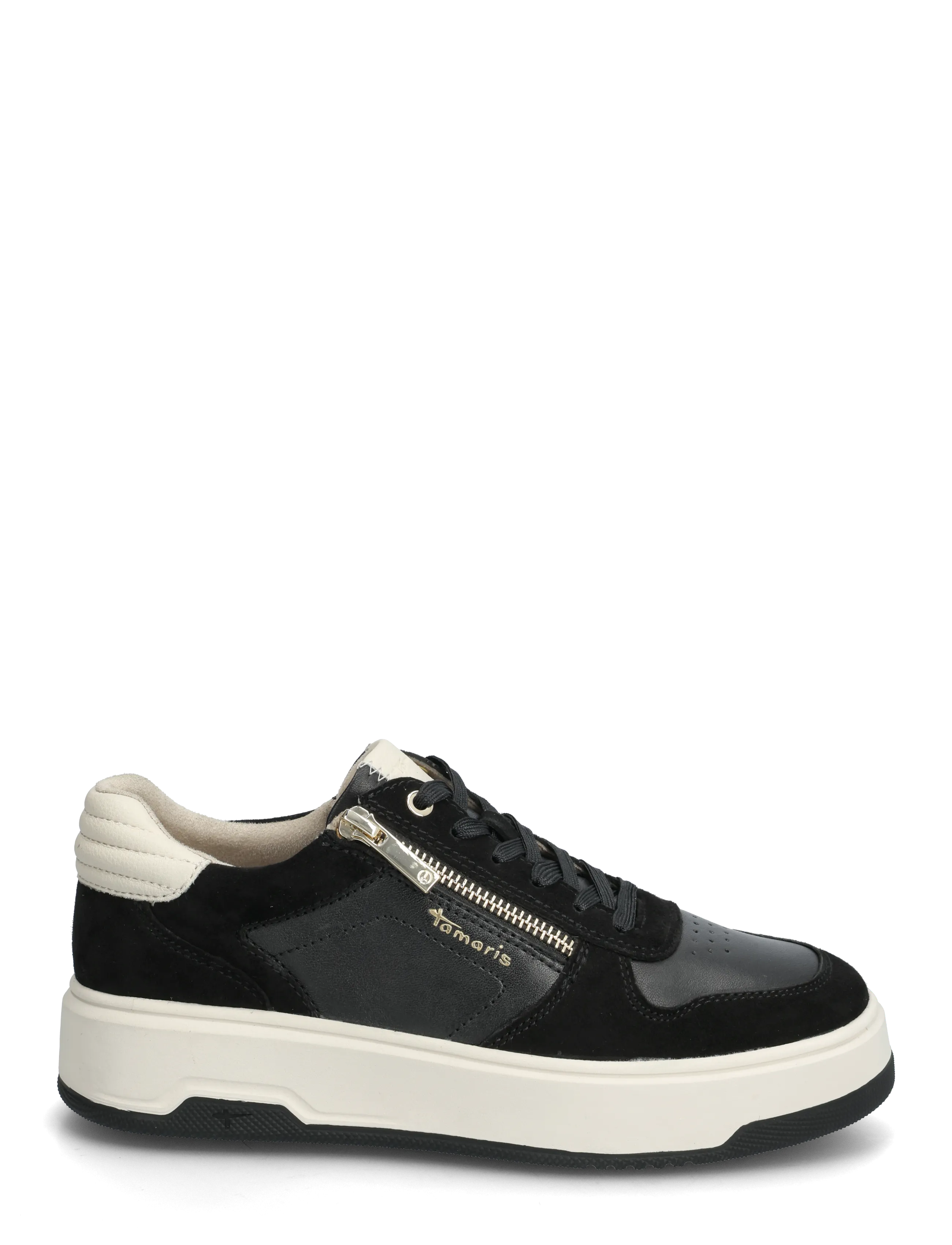 Tamaris - Women Lace-up - low top sneakers - black comb - 1