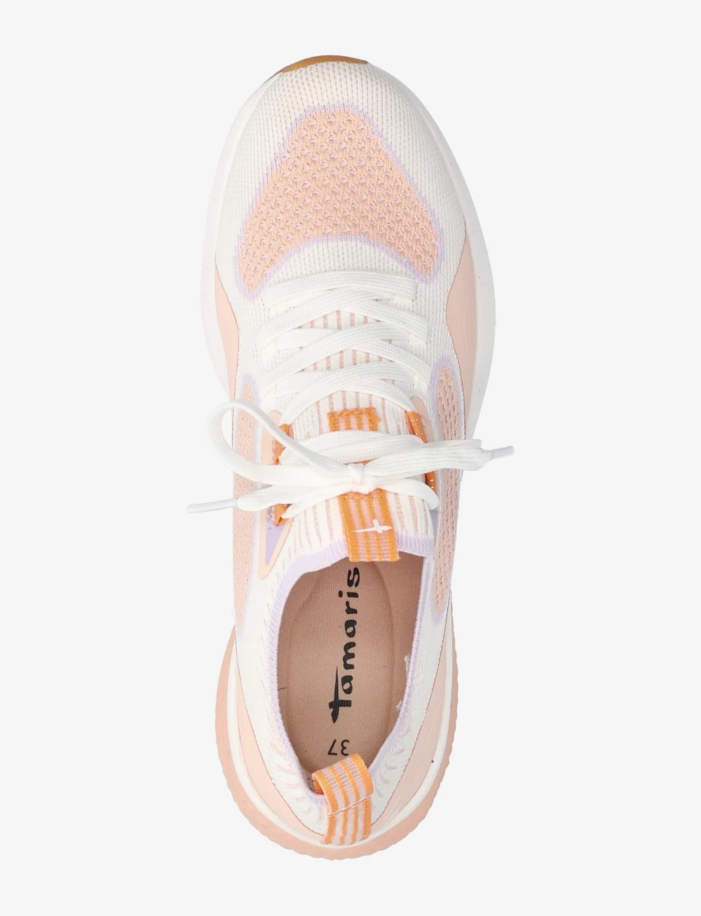Tamaris - Women Lace-up - lave sneakers - peach comb - 3