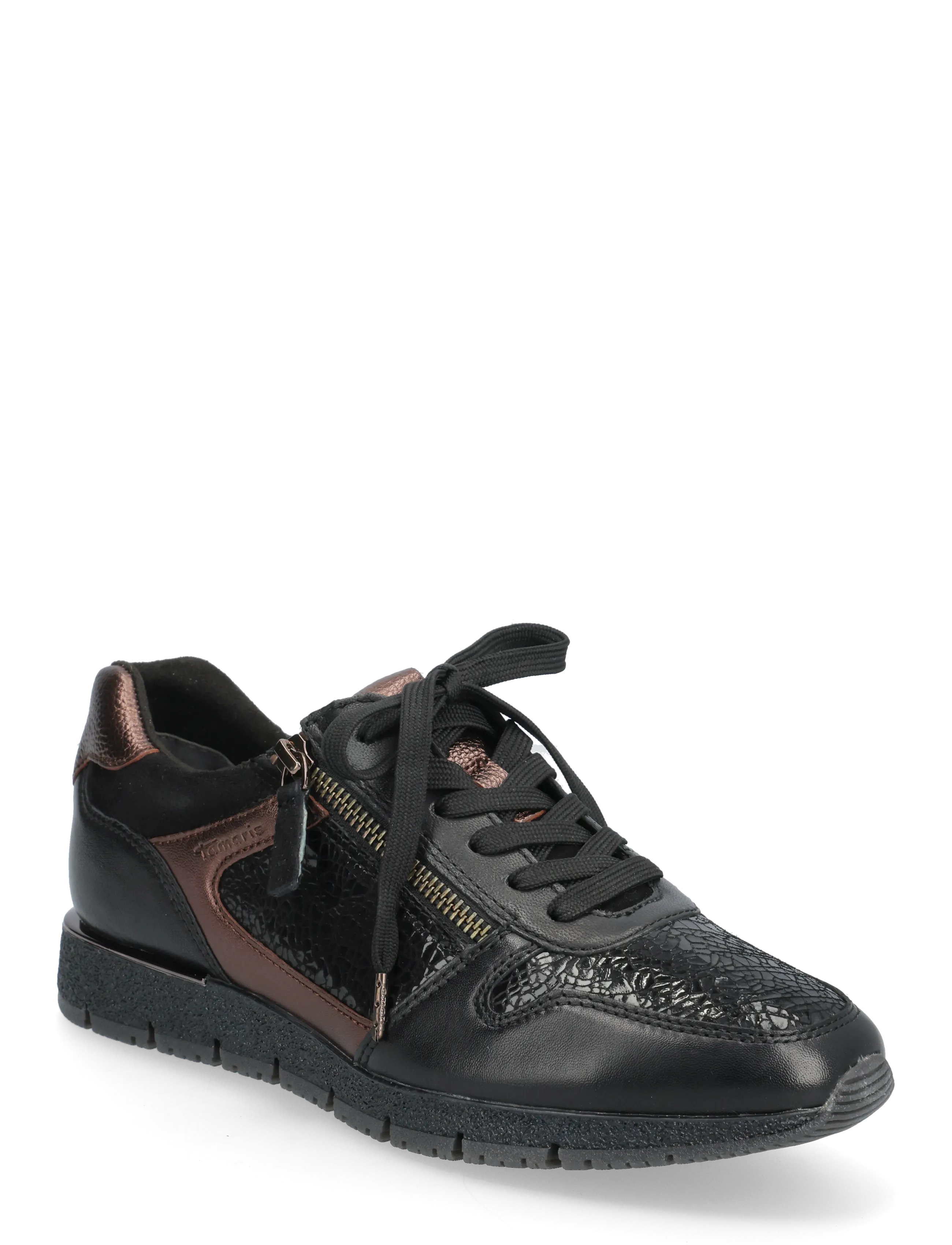 Tamaris Women Lace-Up, 36, Sneakers, Schwarz - Low-top Frauen