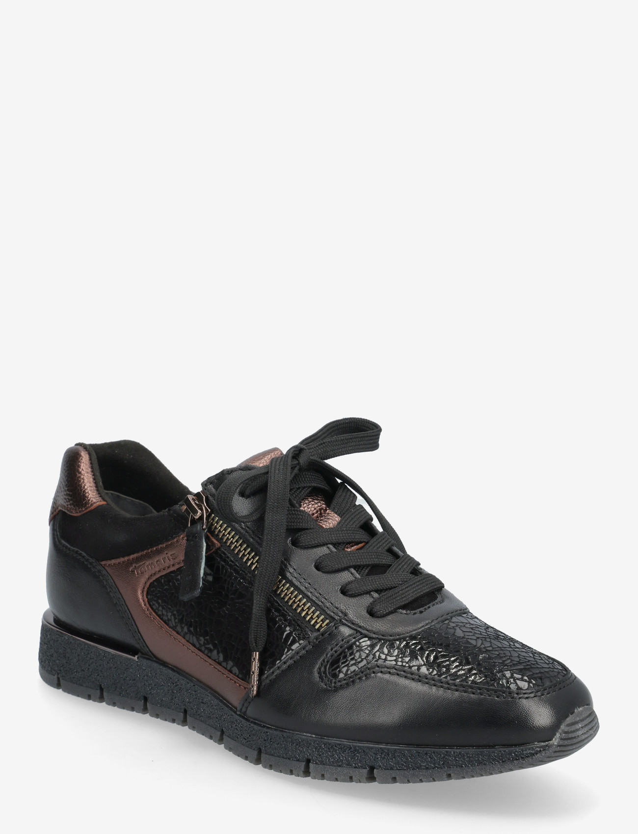 Tamaris - Women Lace-up - low top sneakers - black comb - 0