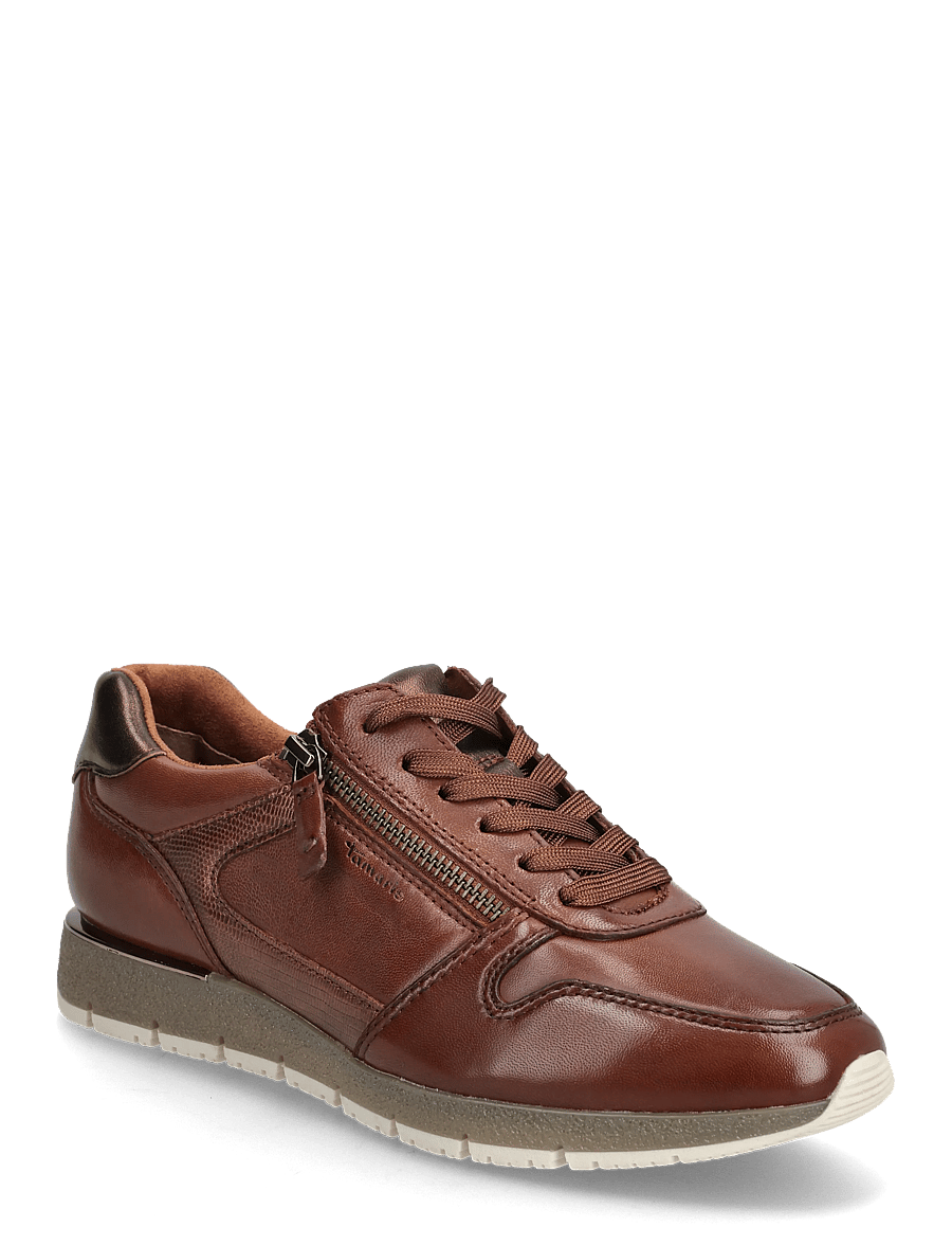 Tamaris - Women Lace-up - lage sneakers - cognac leather - 0