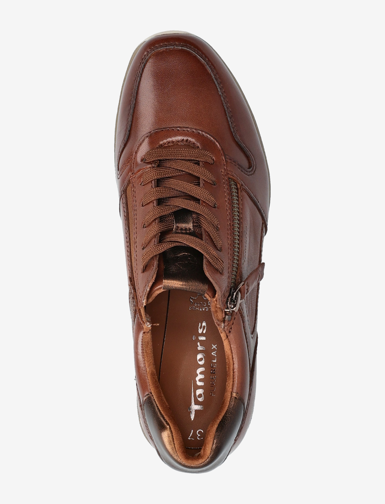 Tamaris - Women Lace-up - niedrige sneakers - cognac leather - 3