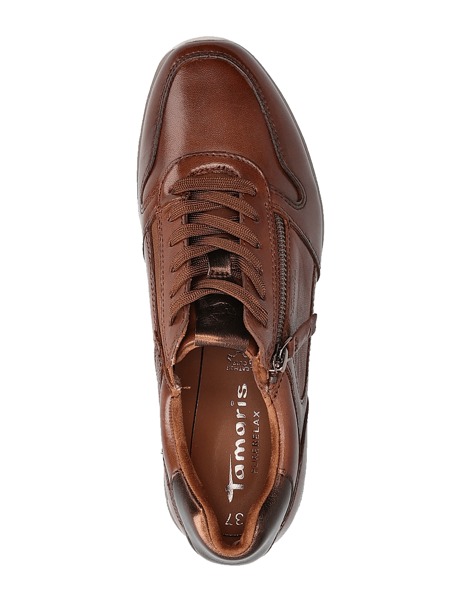 Tamaris - Women Lace-up - lage sneakers - cognac leather - 3