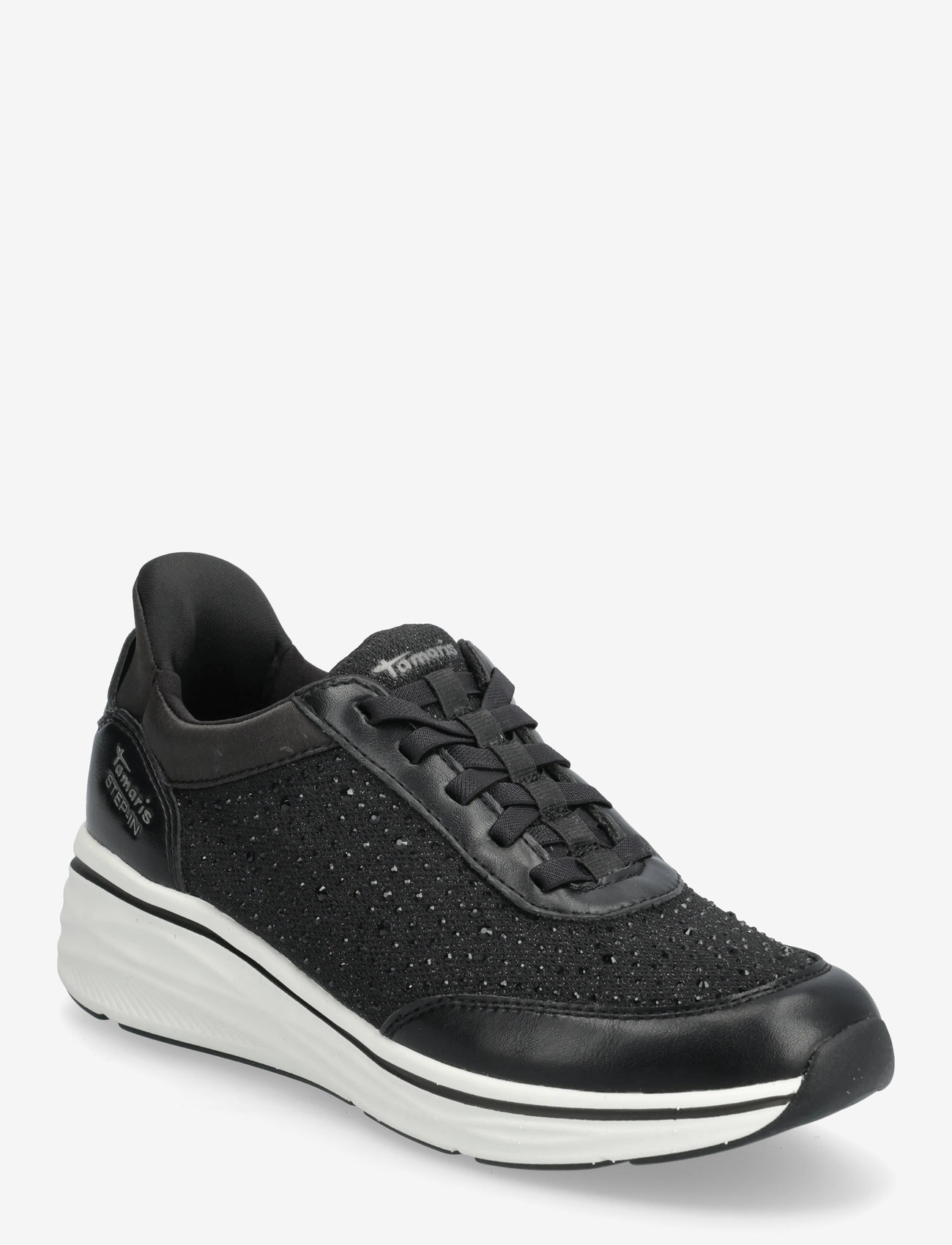 Tamaris - Women Lace-up - matalavartiset tennarit - black - 0