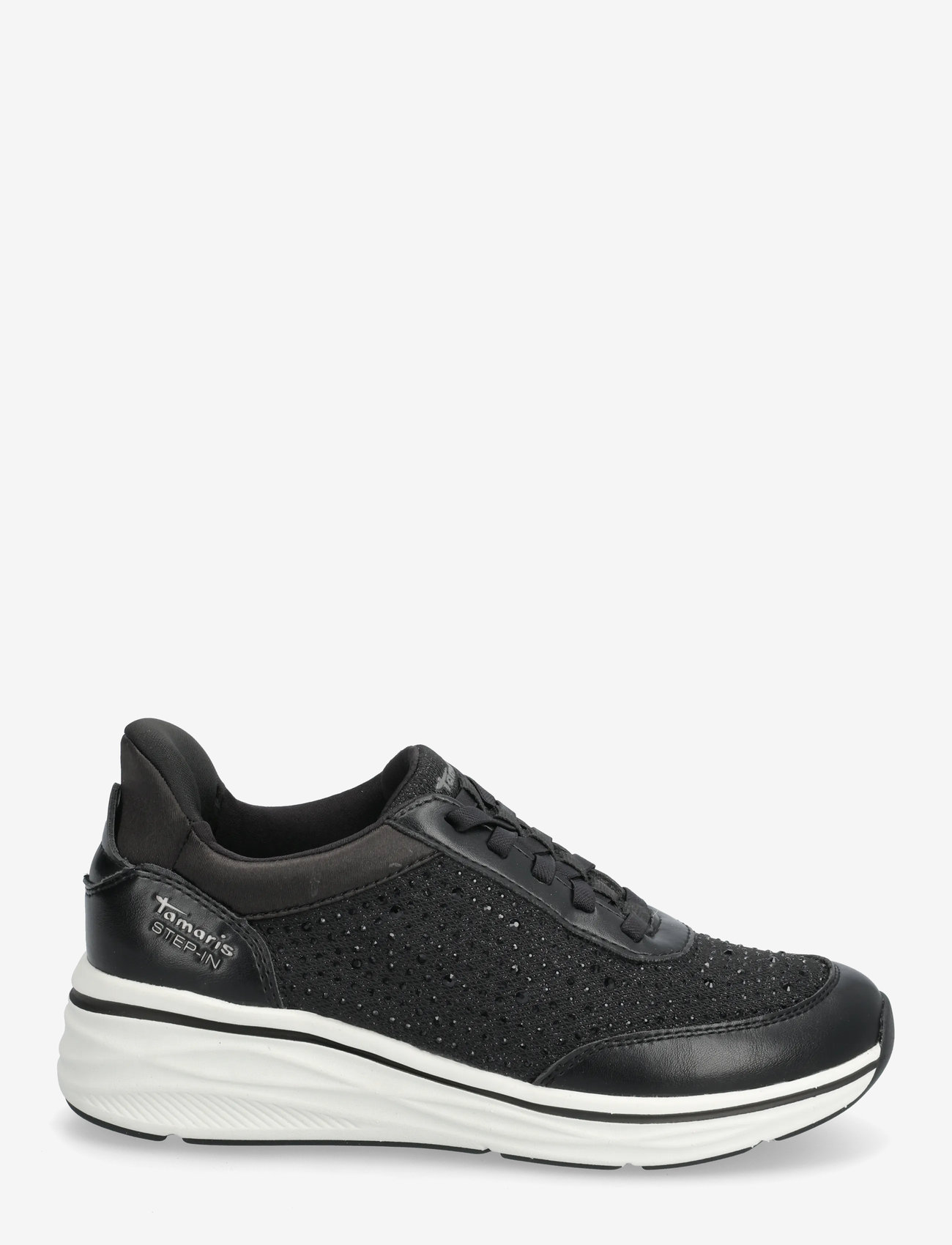 Tamaris - Women Lace-up - matalavartiset tennarit - black - 1