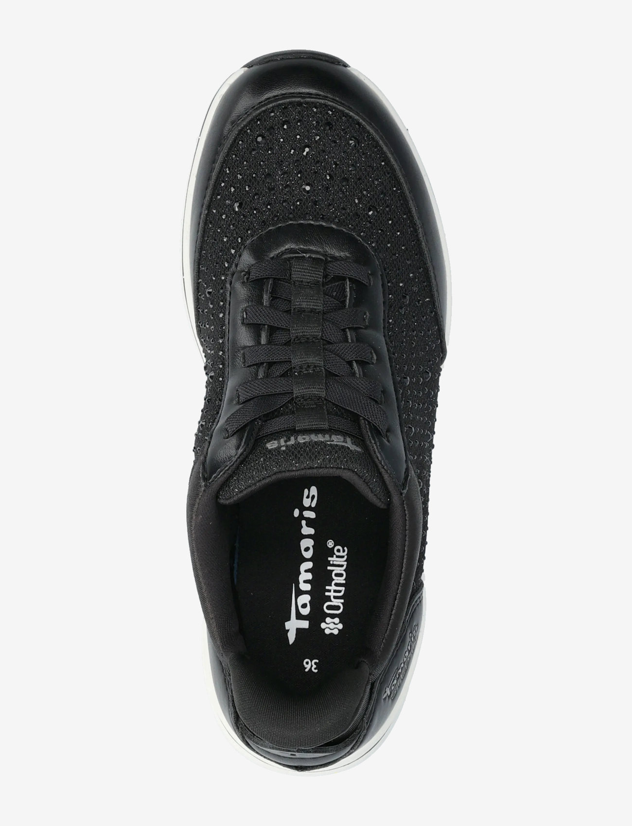 Tamaris - Women Lace-up - matalavartiset tennarit - black - 3