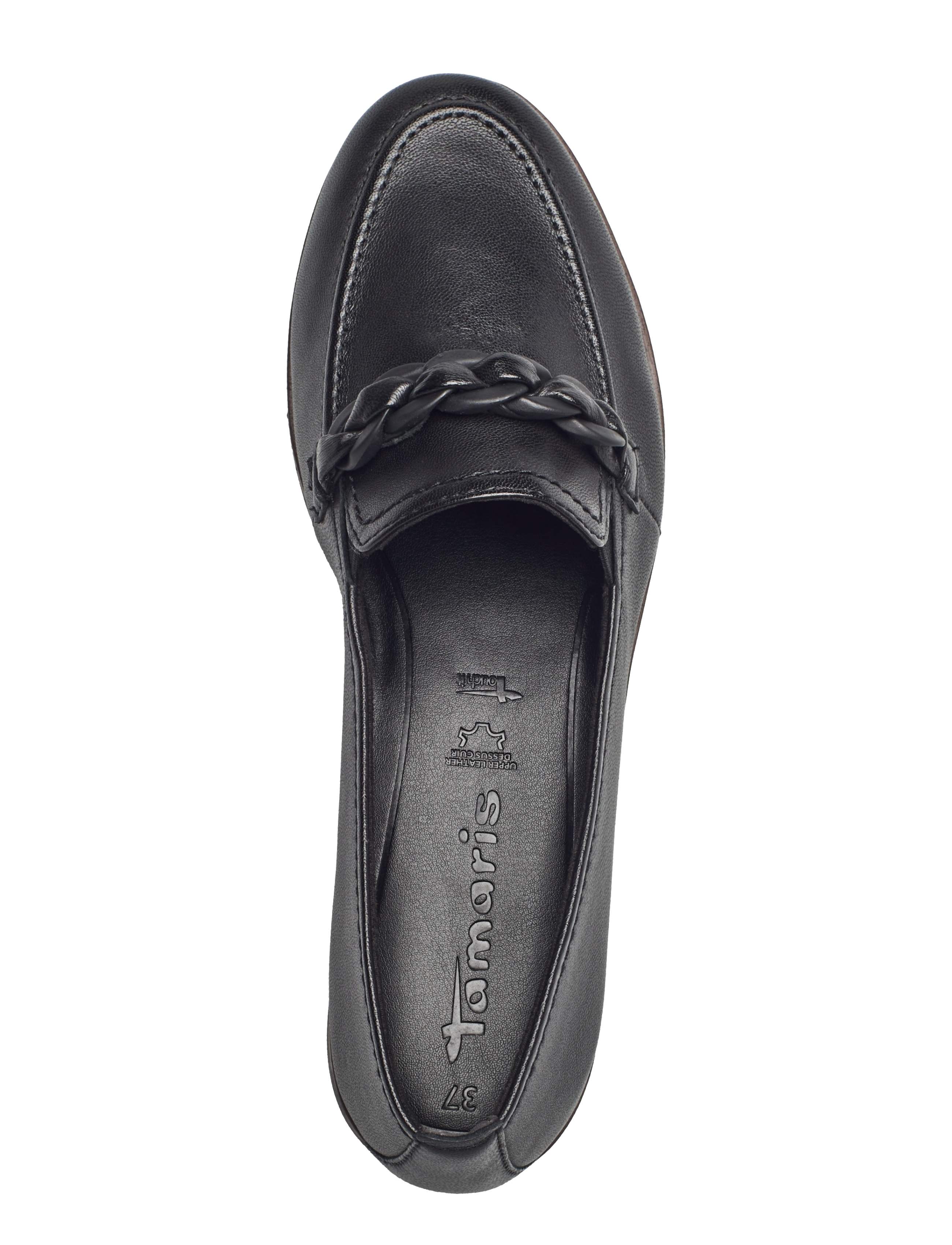 Tamaris - Women Slip-on - vinsældir í tísku - black leather - 3