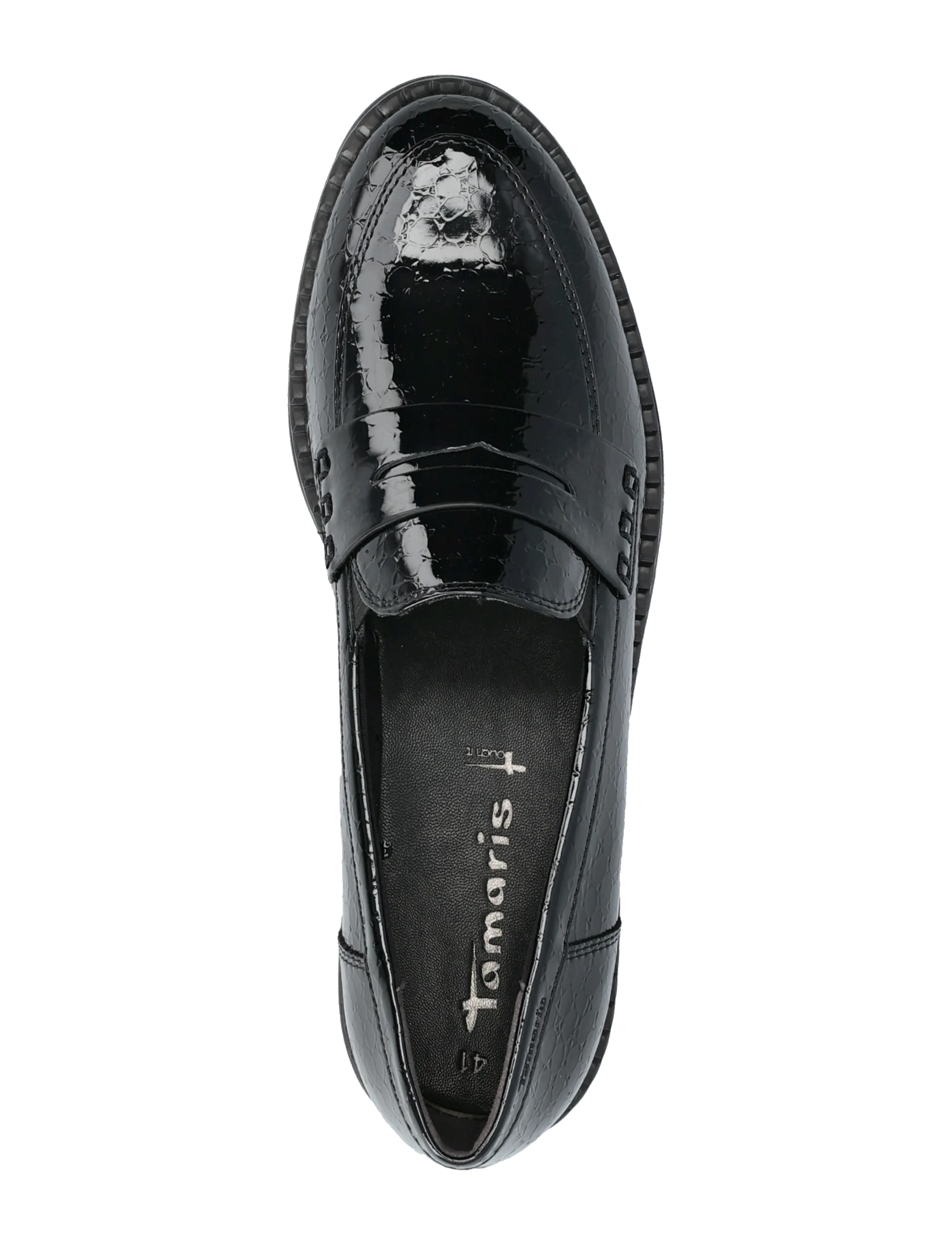 Tamaris - Women Slip-on - fashion trends - black patent structure - 3
