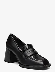 Tamaris - Women Slip-on - heeled loafers - black croco - 0