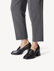Tamaris - Women Slip-on - heeled loafers - black croco - 5