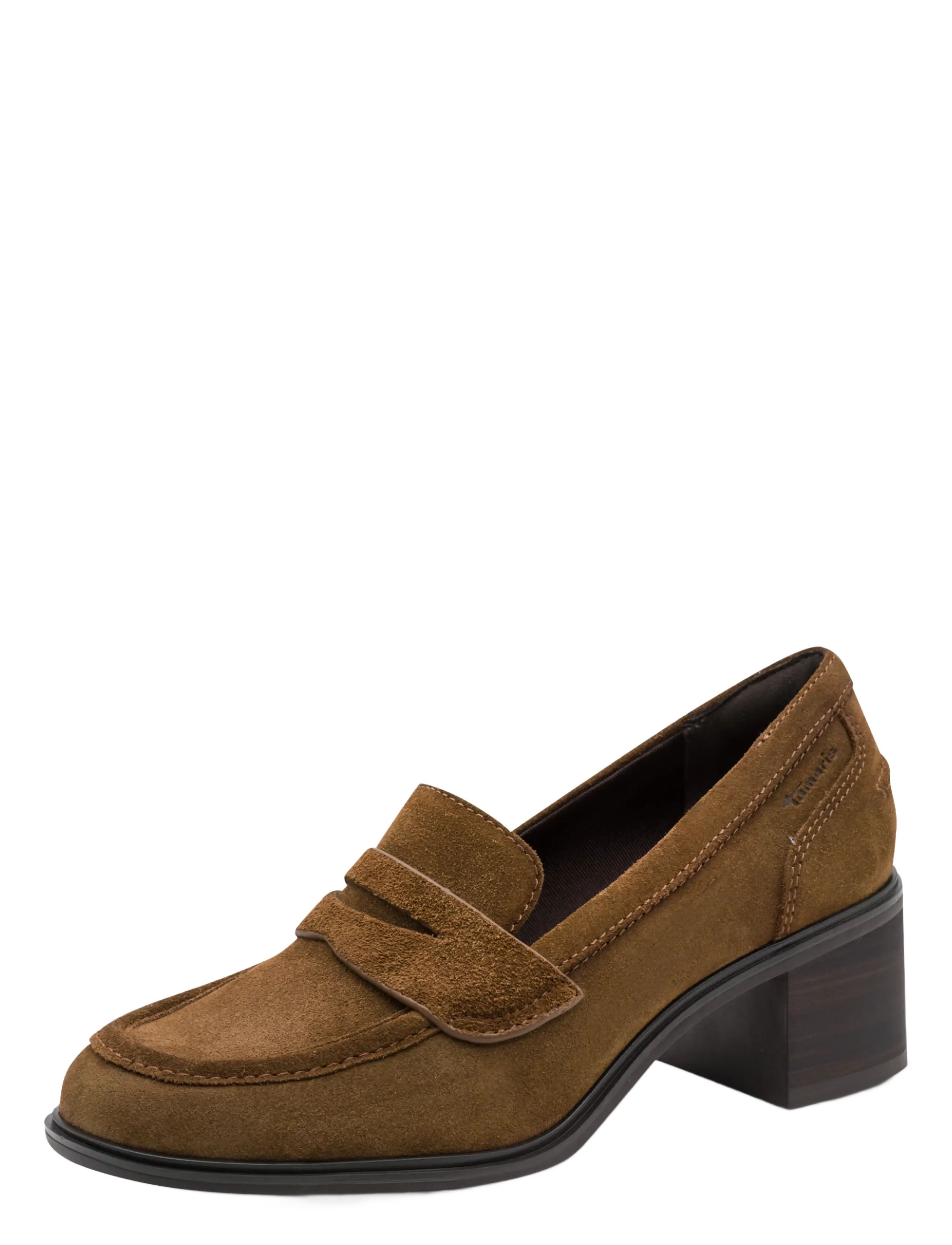 Tamaris Women Slip-On, 42, Loafers, Braun - Heeled Frauen