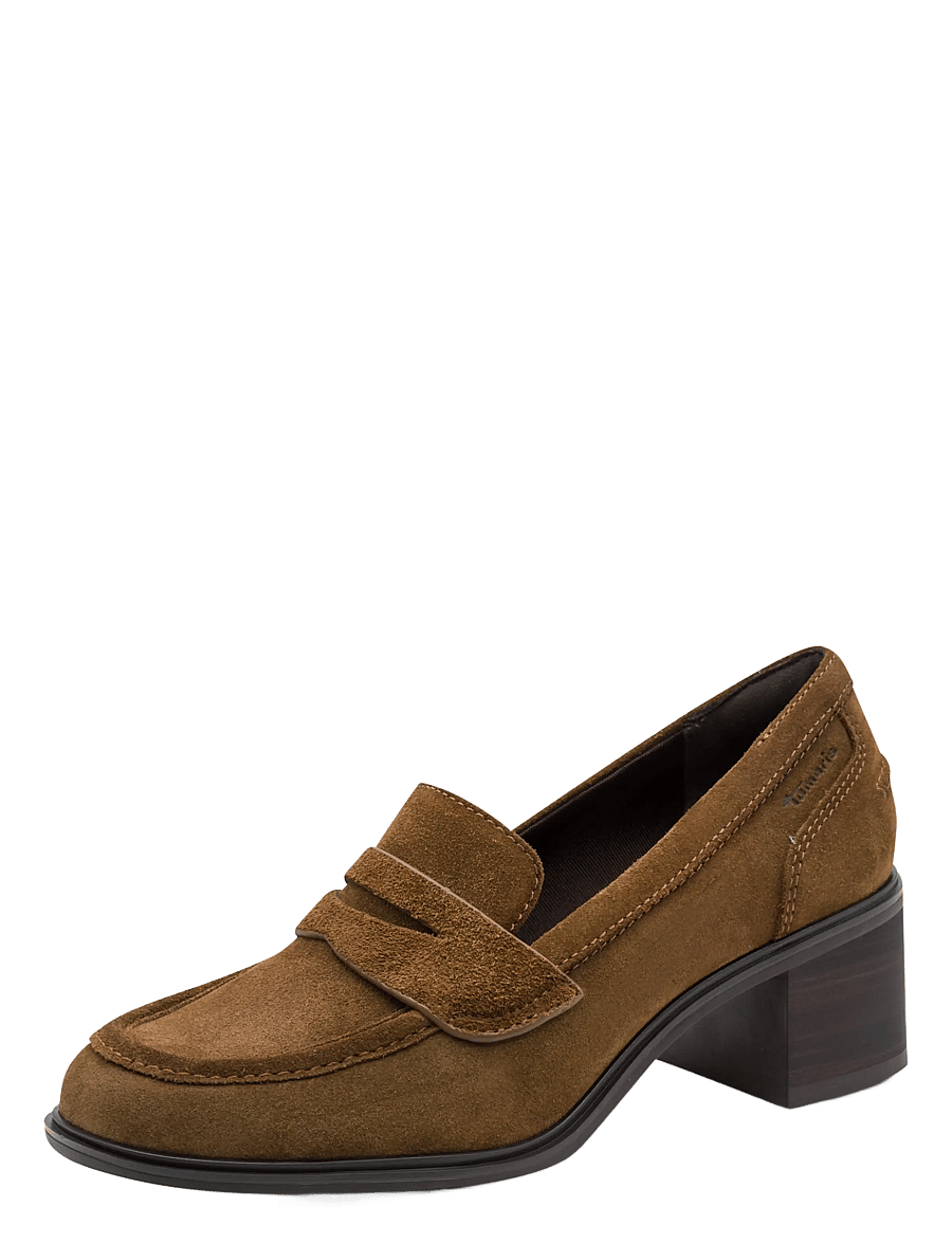 Tamaris - Women Slip-on - mode trends - cognac suede - 0