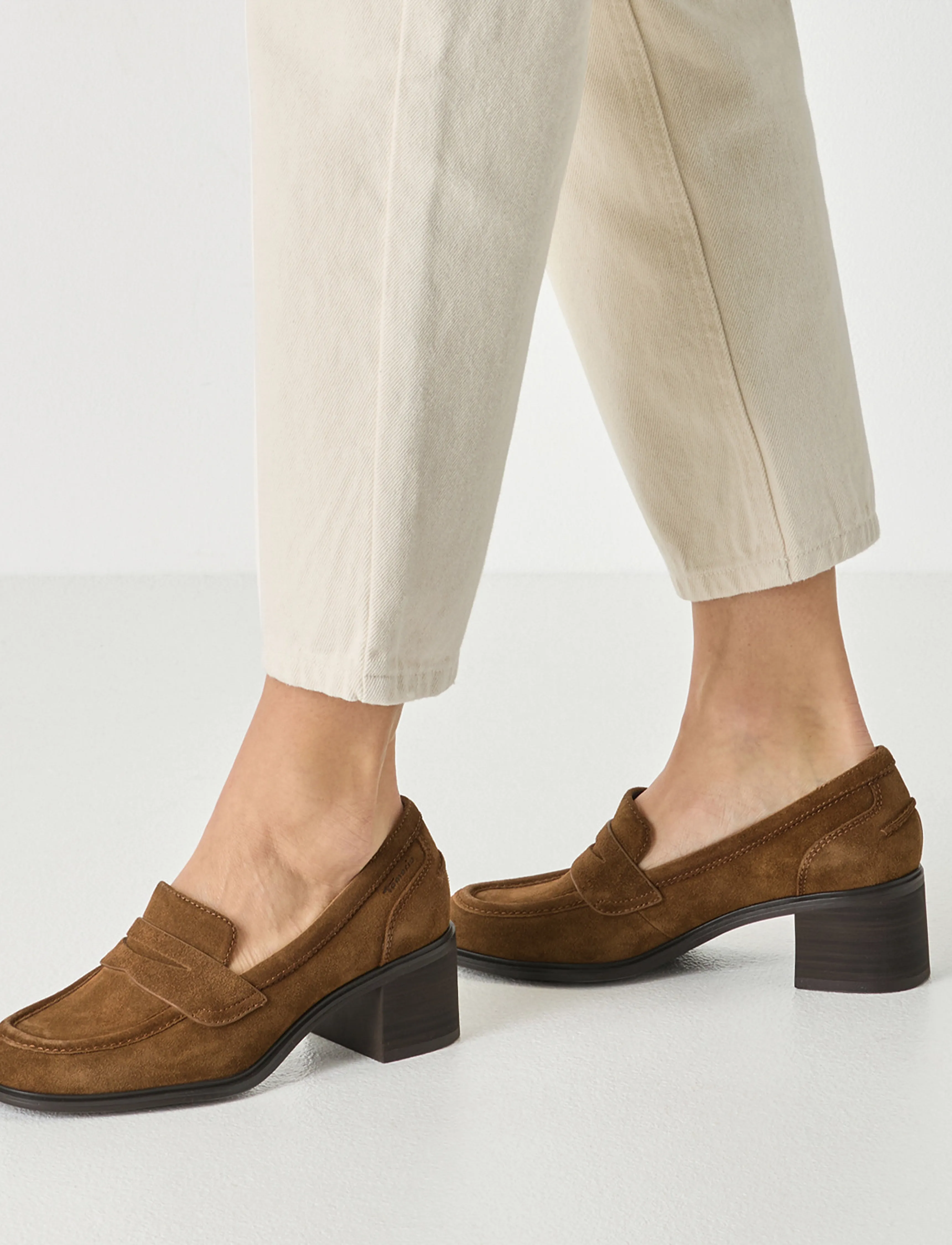 Tamaris - Women Slip-on - mode trends - cognac suede - 5
