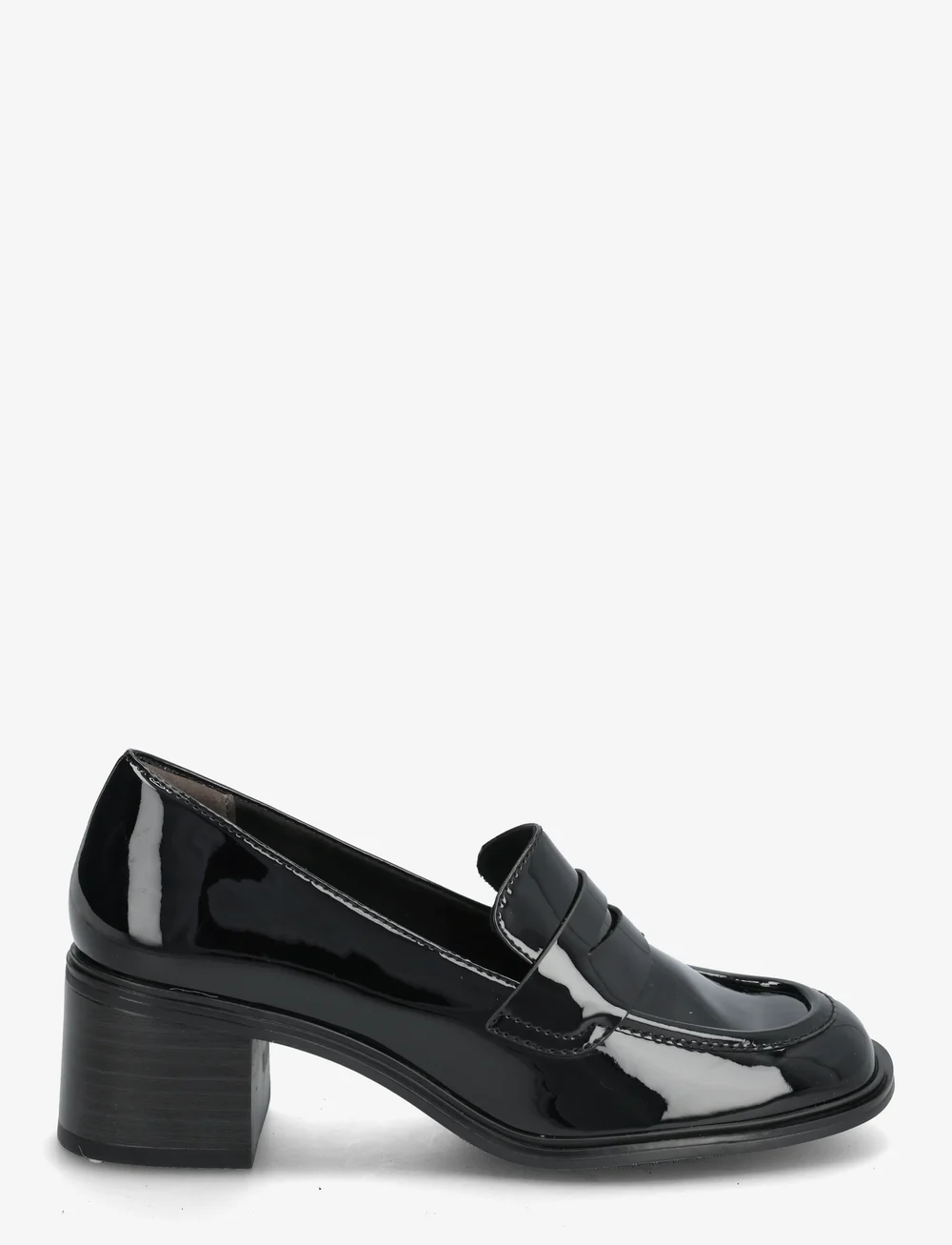 Tamaris - Women Slip-on - loafers med hæl - black patent - 1