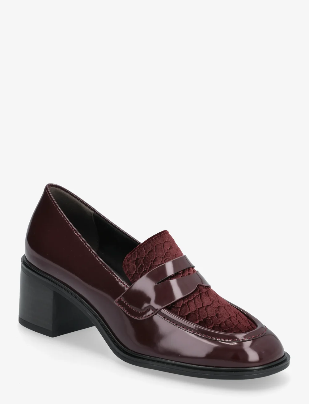 Tamaris - Women Slip-on - loafers med hæl - merlot comb - 0