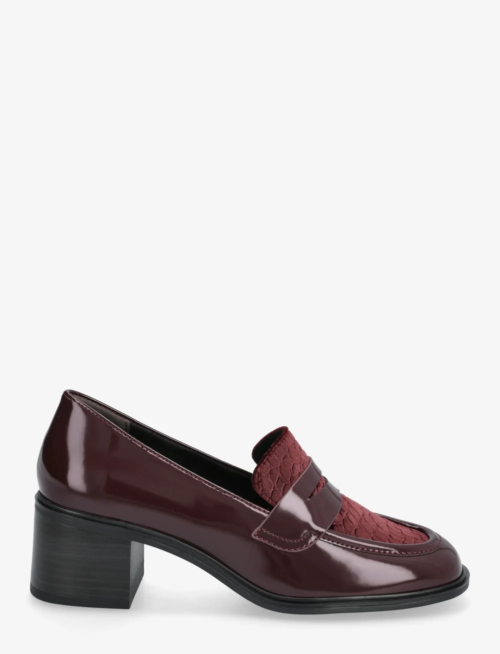 Tamaris - Women Slip-on - loafers med hæl - merlot comb - 1
