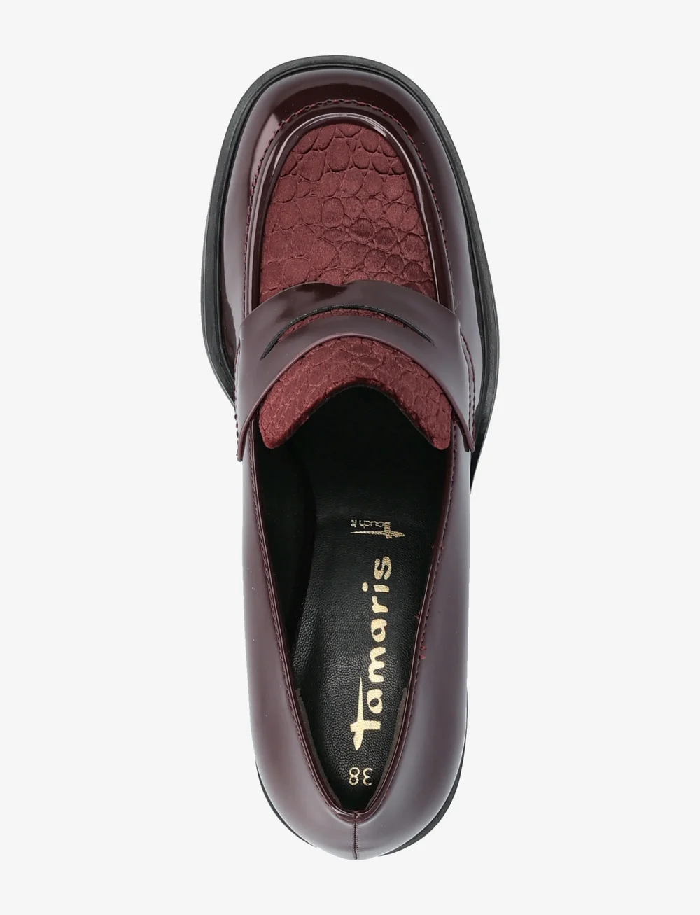 Tamaris - Women Slip-on - loafers med hæl - merlot comb - 3