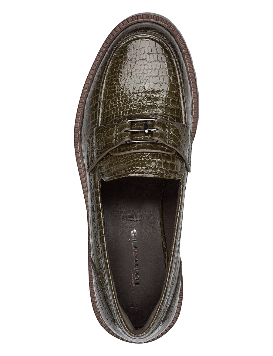 Tamaris - Women Slip-on - fashion trends - olive croco - 4