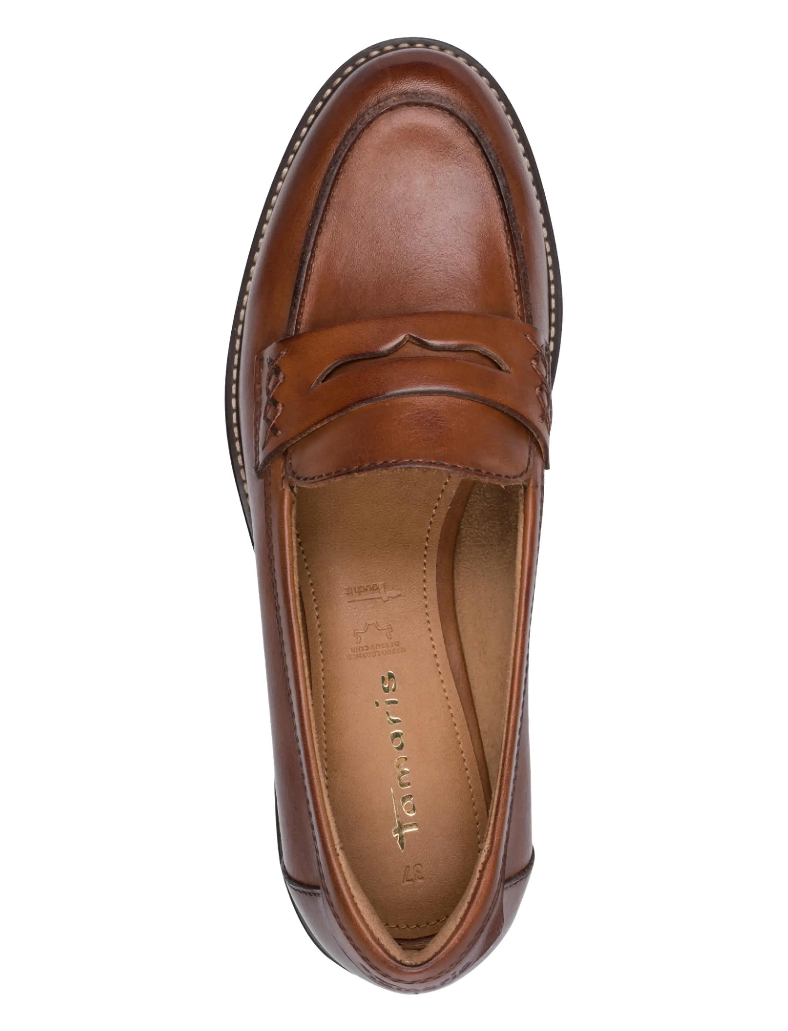 Tamaris - Women Slip-on - mode trends - cognac leather - 4