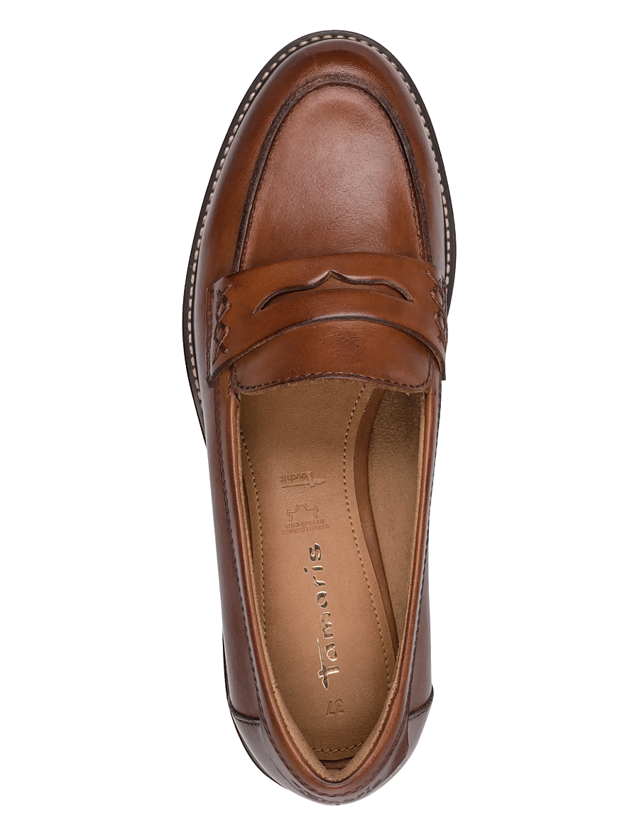 Tamaris - Women Slip-on - modetrends - cognac leather - 4