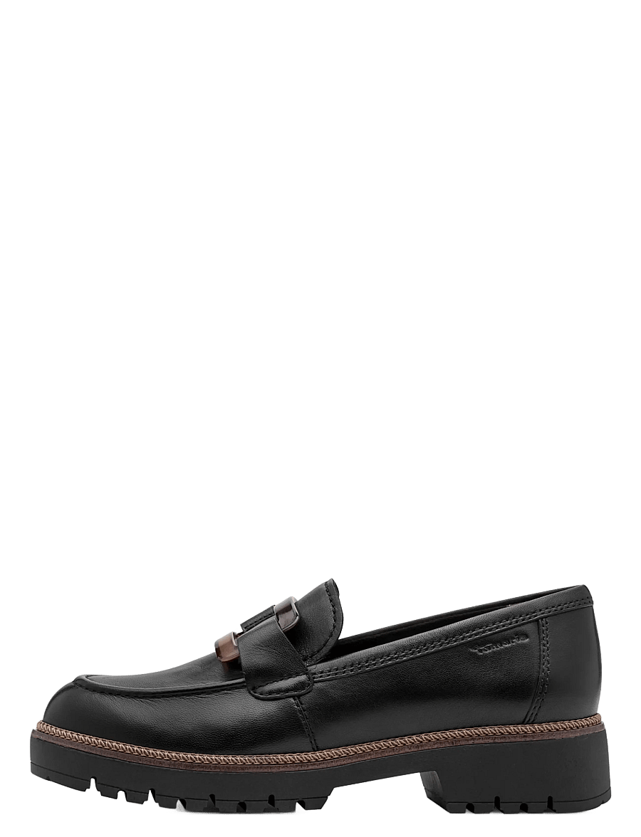 Tamaris - Women Slip-on - modetrends - black leather - 1
