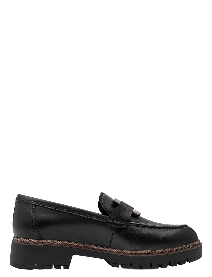 Tamaris - Women Slip-on - modetrends - black leather - 2