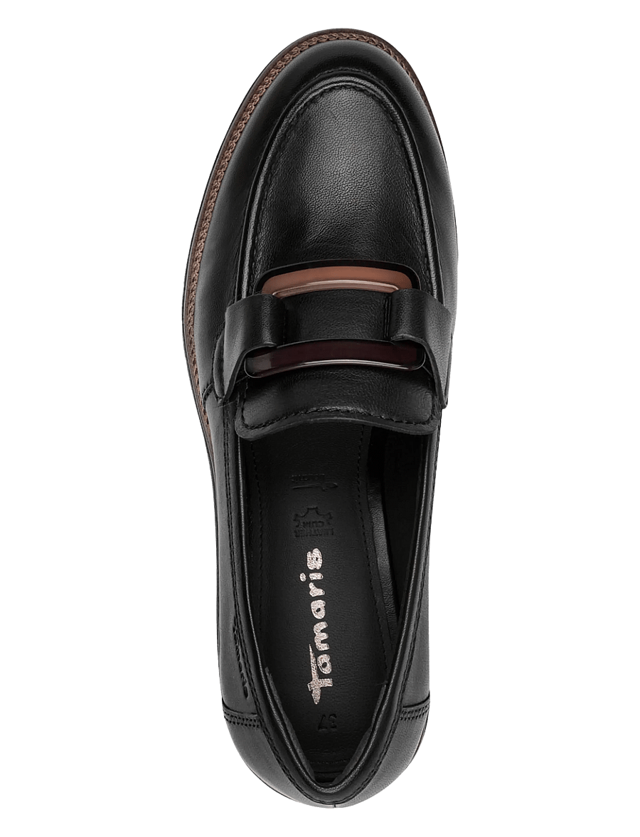 Tamaris - Women Slip-on - modetrends - black leather - 4