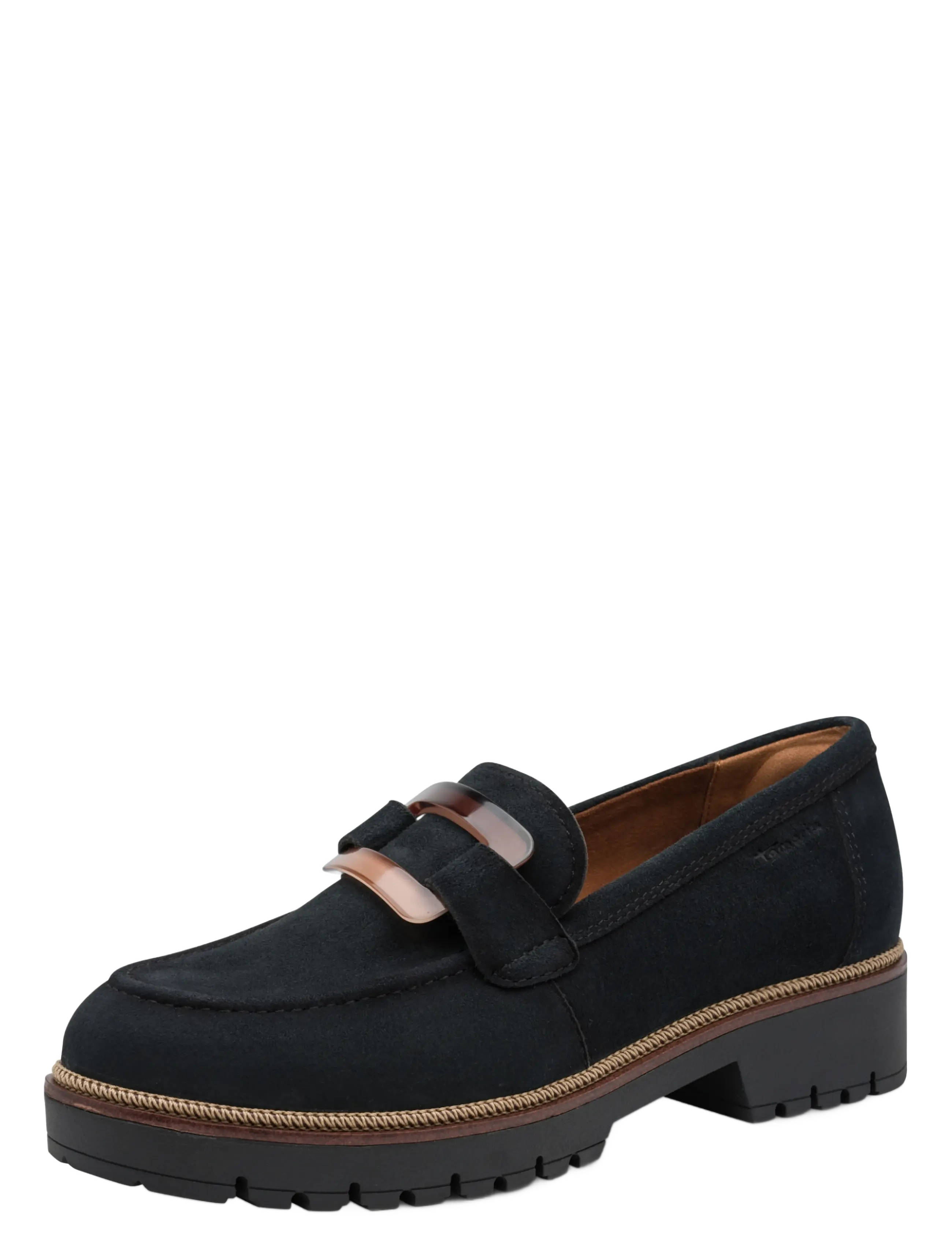 Tamaris Women Slip-On, 40, Schuhe, Marineblau - Flat Loafers, Frauen