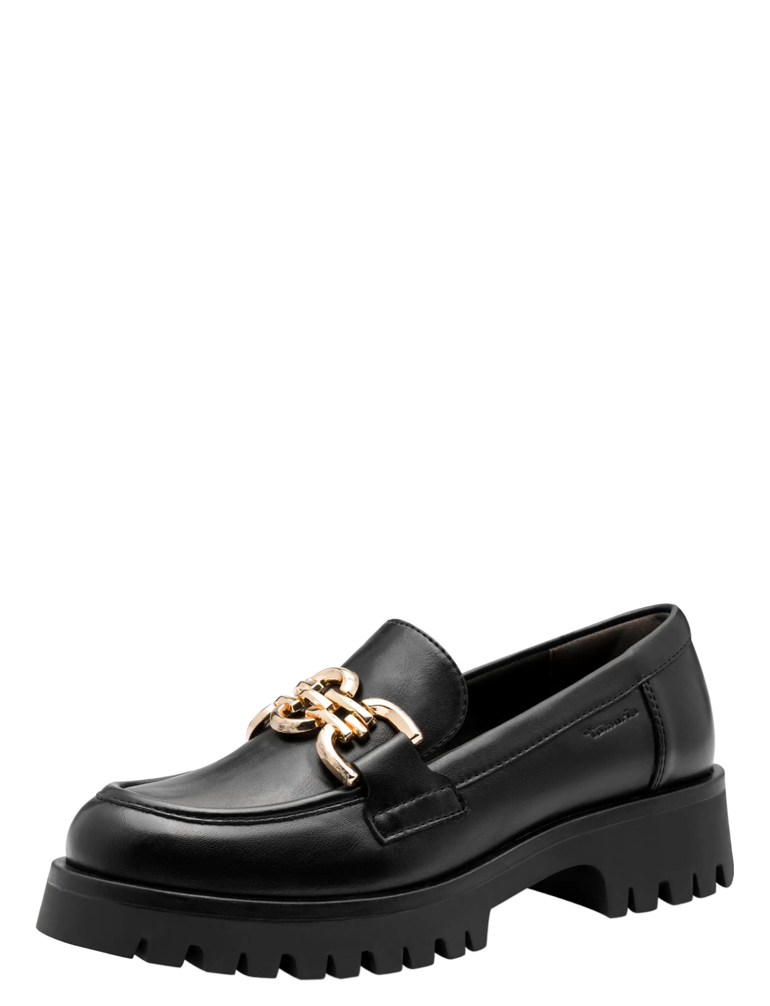 Tamaris Women Slip-On, 41, Loafers, Schwarz - Heeled Frauen