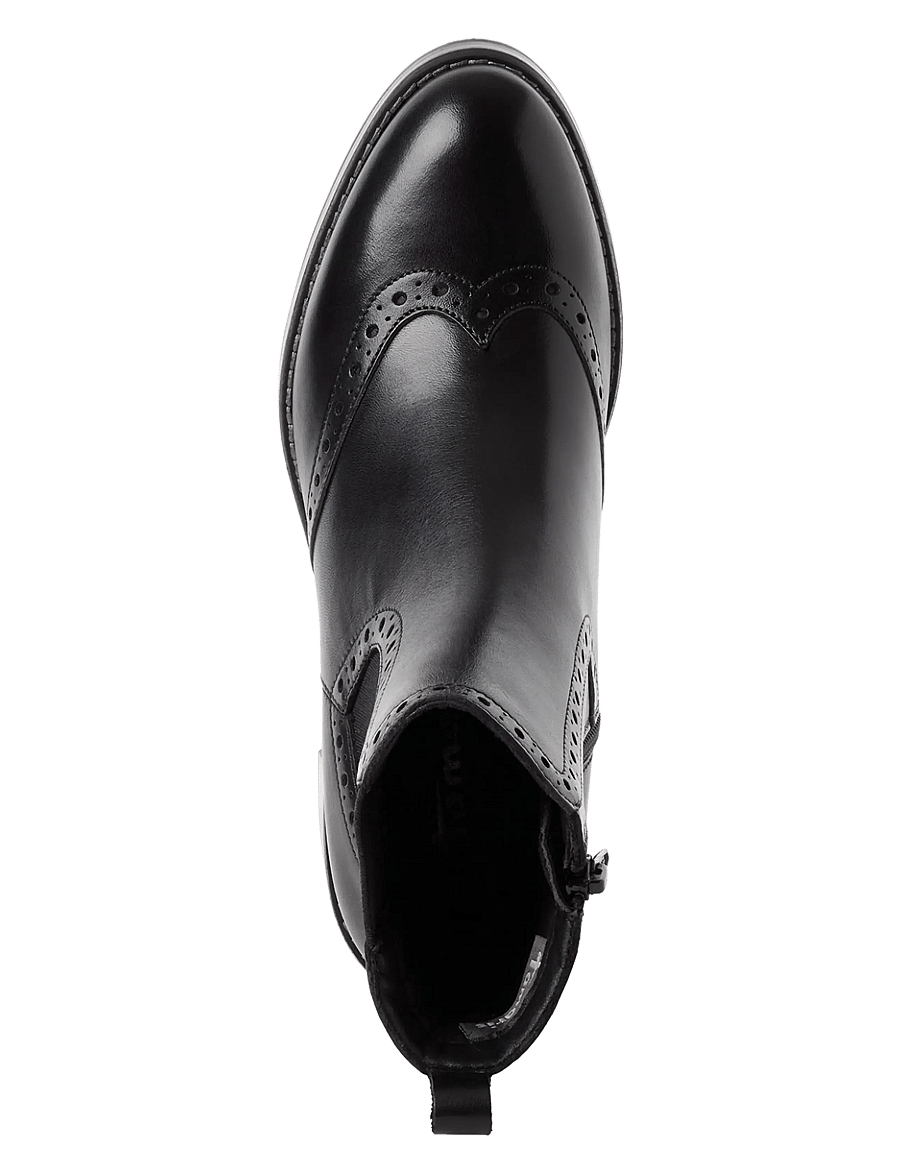 Tamaris - Women Boots - stiefeletten mit absatz - black leather - 4